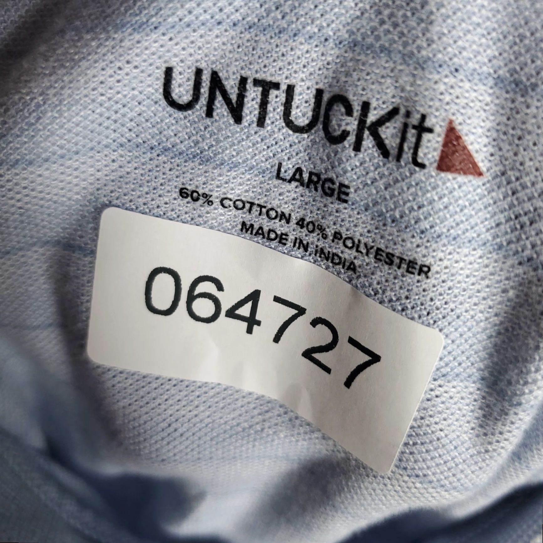 UNTUCKit UNTUCKit Polo Shirt Mens L Blue Striped Golf Casual Short Sleeve Shirt Men Size US L / EU 52-54 / 3 - 7 Thumbnail