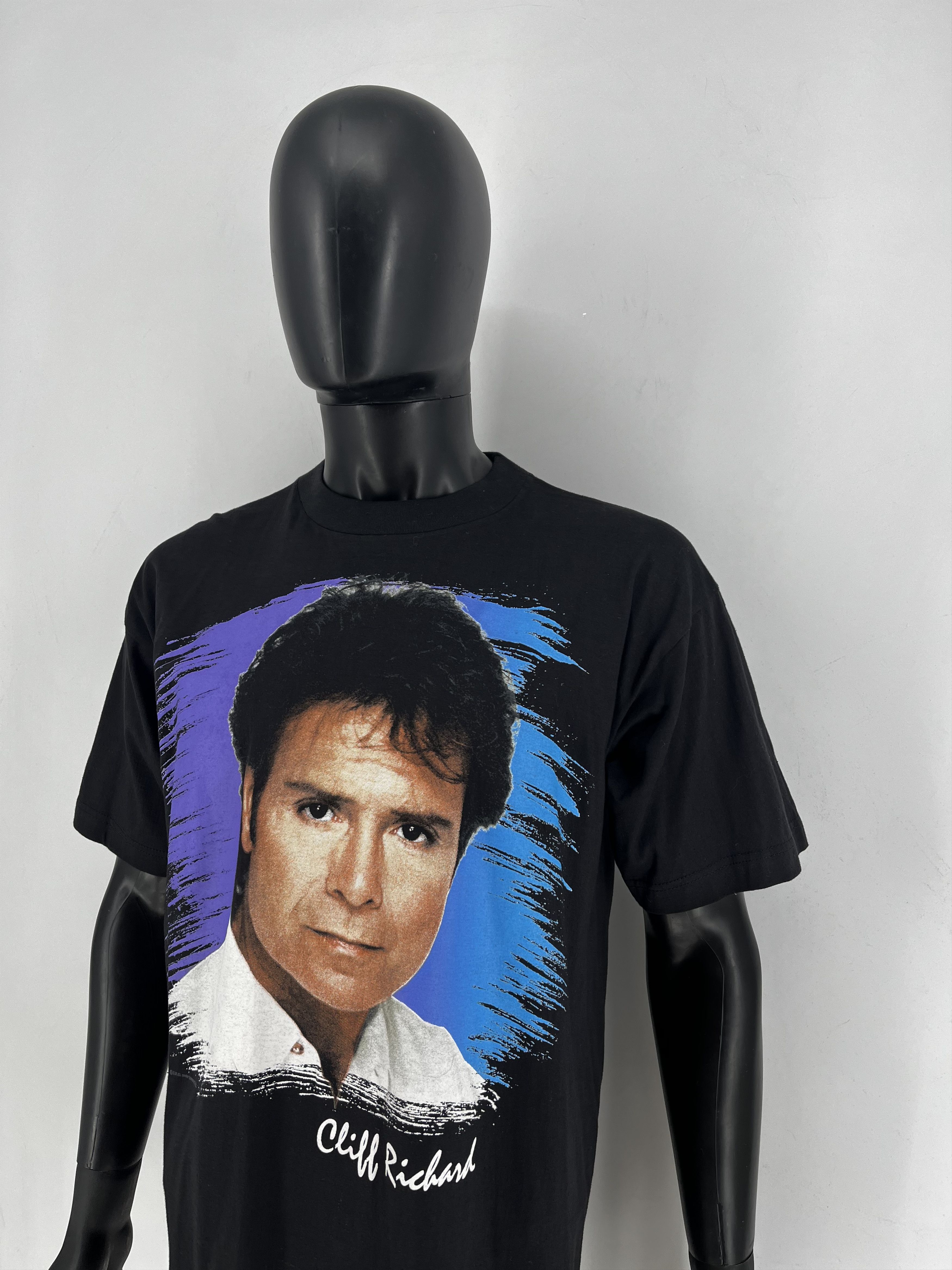 Band Tees Cliff Richard Tour 1994 Hit List Graphic Print Black Mens Size US L / EU 52-54 / 3 - 5 Thumbnail