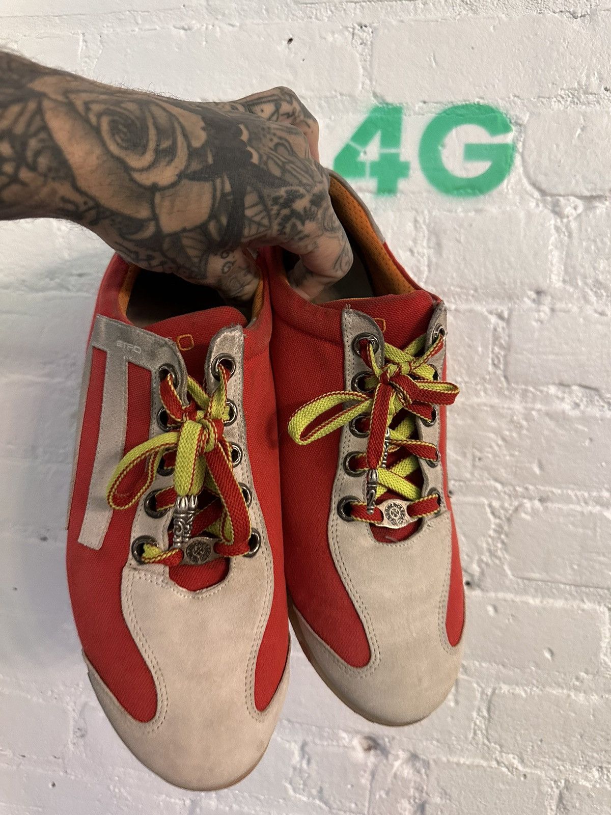 Chrome Hearts CHROME HEARTS 1/1 ETRO LEATHER SNEAKERS Size US 11 / EU 44 - 4 Thumbnail