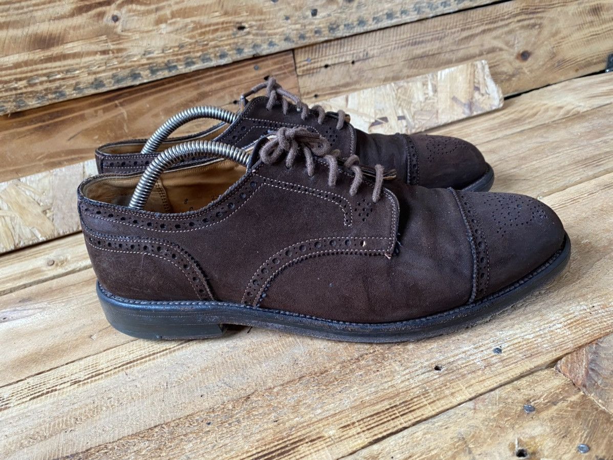 Alden Alden oxford brown suede cap-toe leather shoes sz 8E Size US 8 / EU 41 - 5 Thumbnail