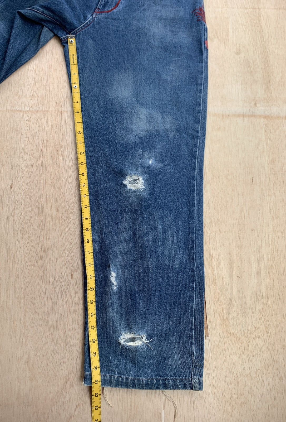 Hysteric Glamour × Japanese Brand Thriller Dnm Distressed Denim Jeans Size US 31 - 12 Thumbnail