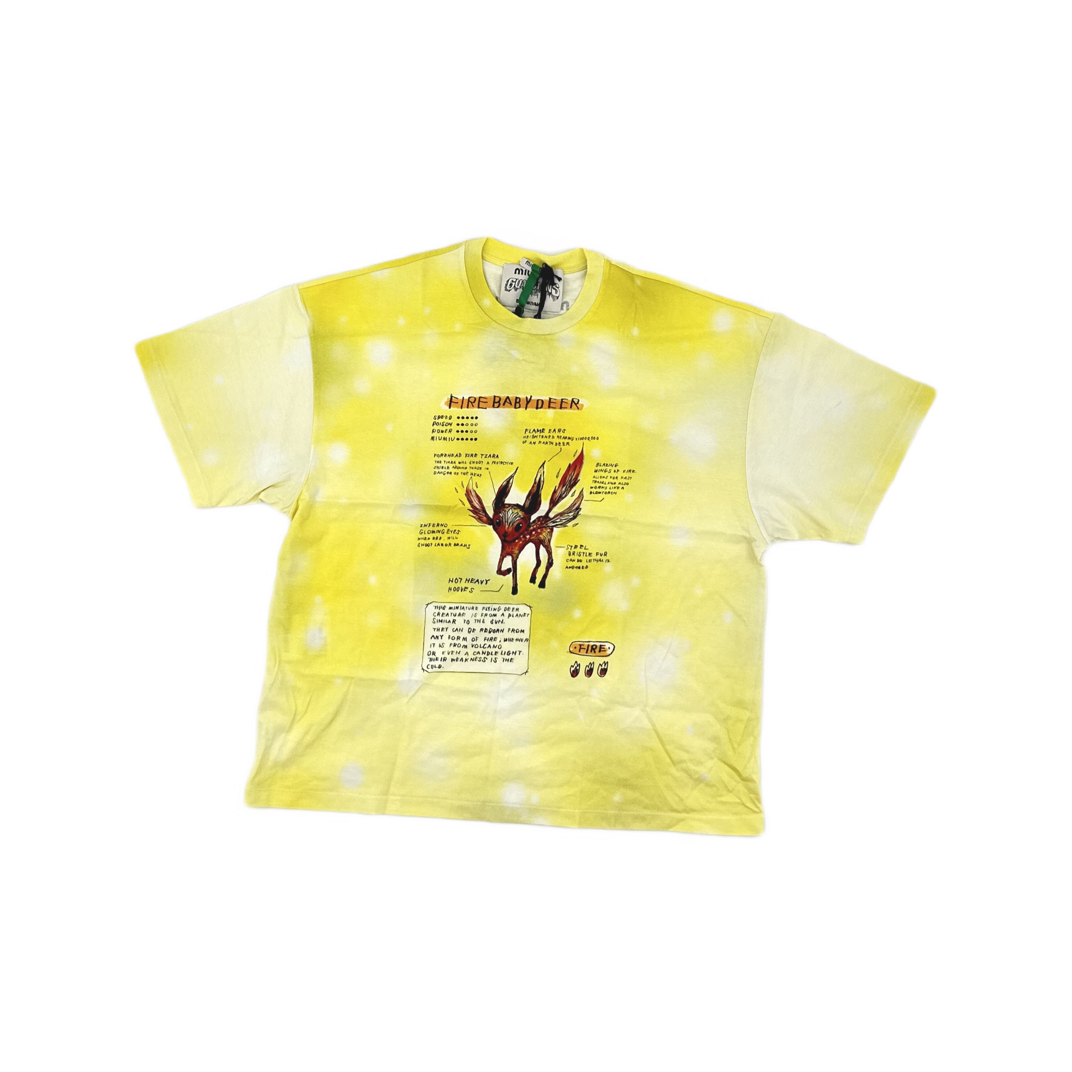 Miu Miu Miu Miu x Eri Wakiyama Fire Baby Deer T-Shirt Size XS Size XS / US 0-2 / IT 36-38 - 1 Thumbnail