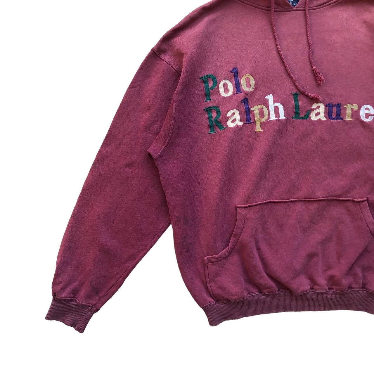 Polo Ralph Lauren × Vintage VINTAGE POLO RALPH LAUREN SPELLOUT WORN HOODIE Size US L / EU 52-54 / 3 - 3 Thumbnail