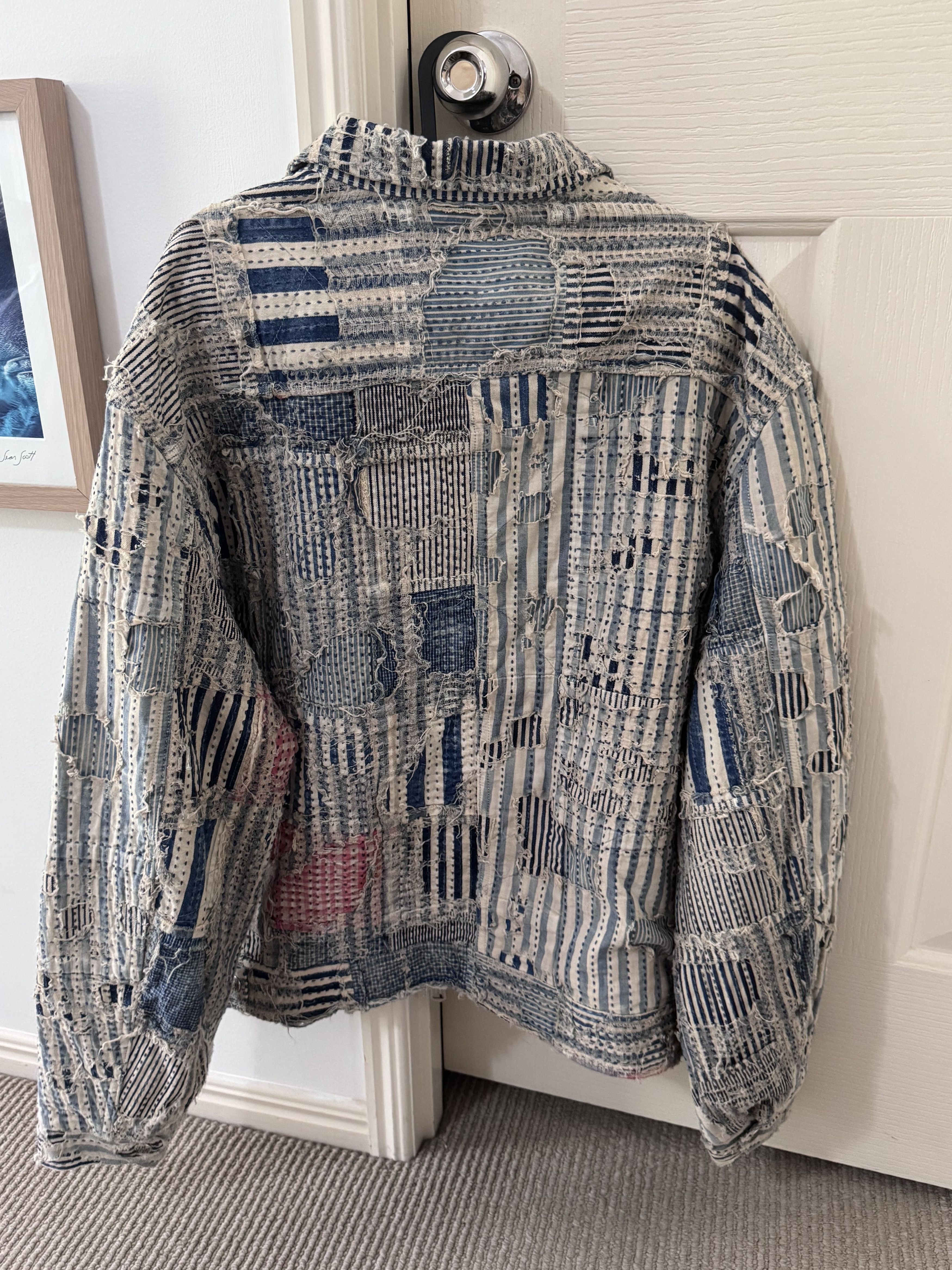 Kapital Kapital Liberty Stripe Boro Drizzler Zip Jacket Size US L / EU 52-54 / 3 - 2 Thumbnail