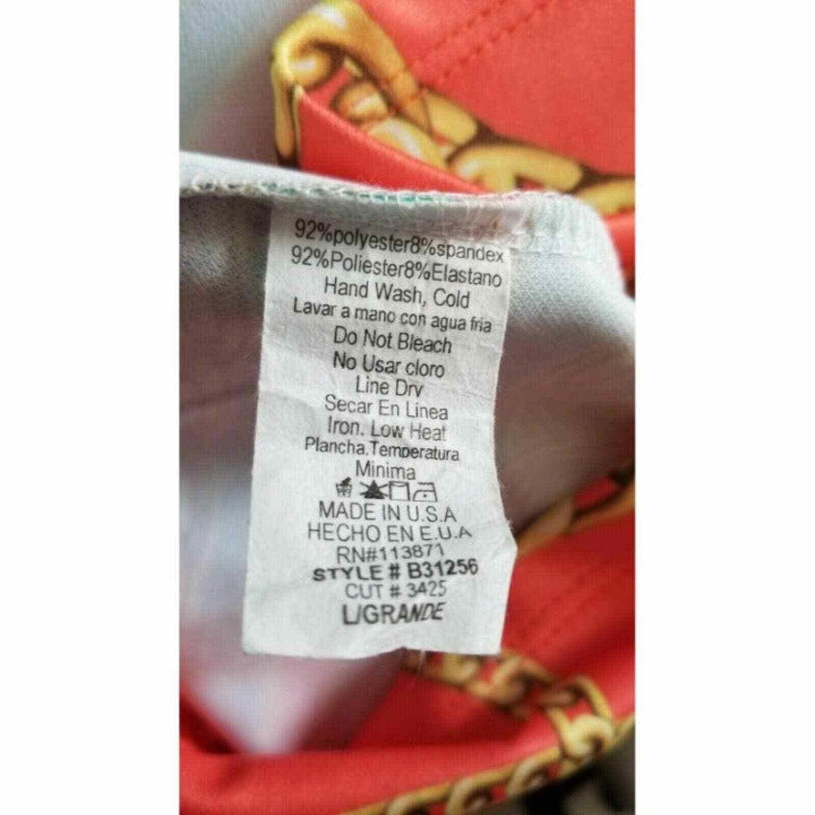 Other B Sharp Juniors Woman's Large L Dress Orange Chain Detailin Size L / US 10 / IT 46 - 9 Thumbnail