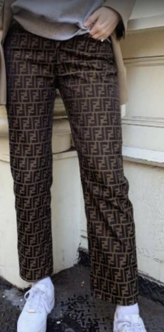 Fendi Vintage FENDI Zucca Monogram Pants Size US 29 - 24 Thumbnail