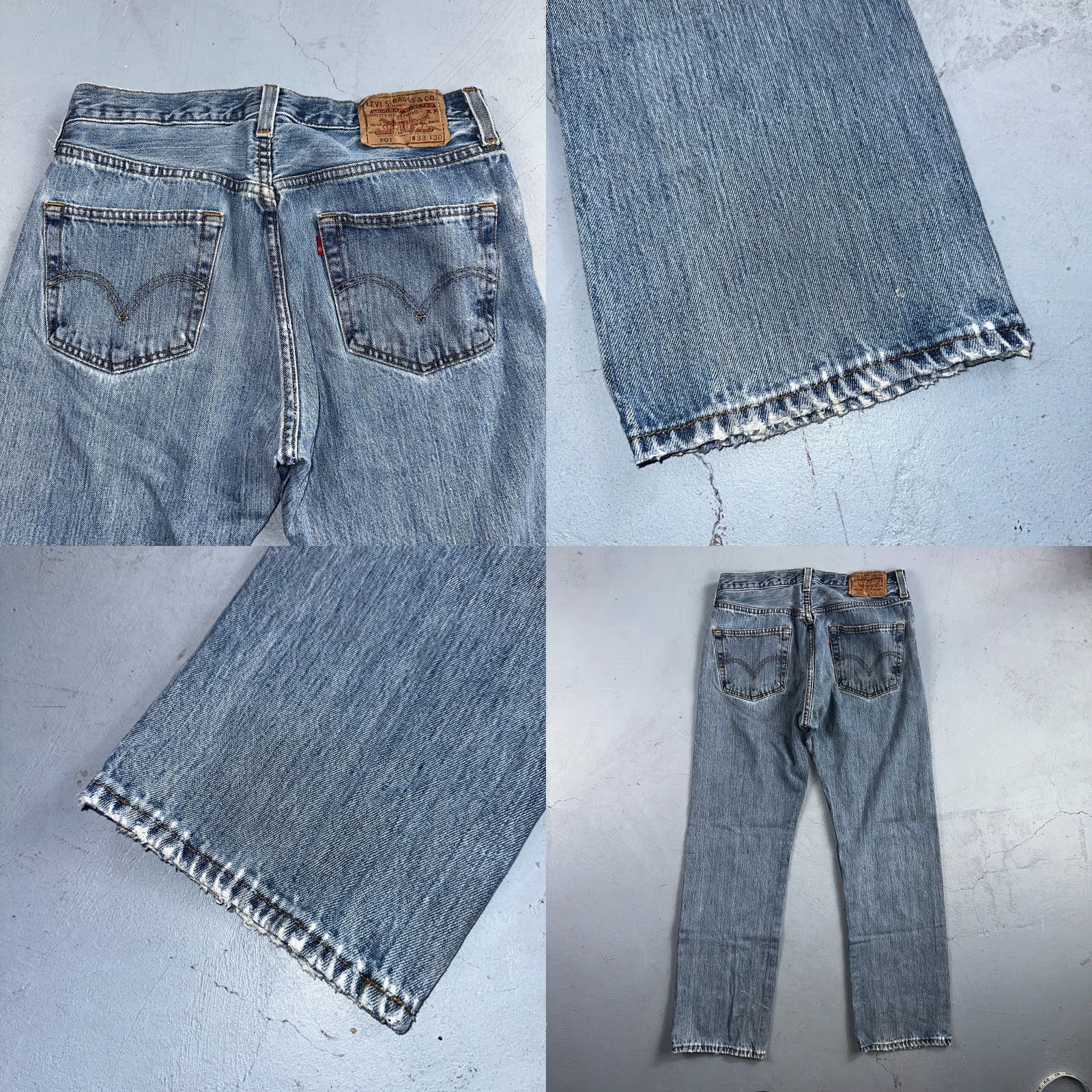 Levi's Levi's 501 Levi's Jeans Vintage 501 Straight Jeans Blue Light Wash 33x30 Mens Regular Jeans 90s Vintage Size US 33 - 10 Thumbnail
