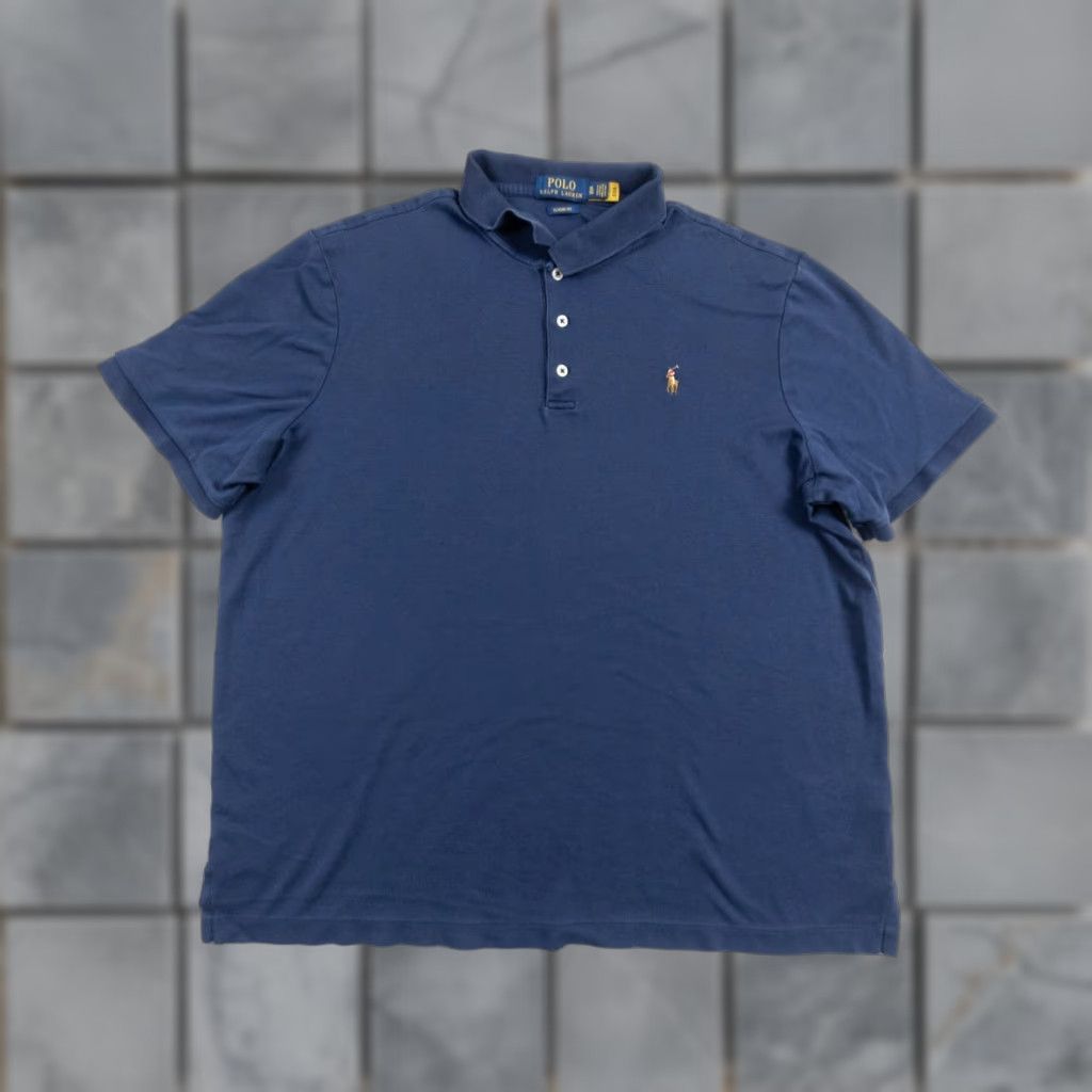 Polo Ralph Lauren VINTAGE Polo Ralph Lauren Shirt Mens XL Blue Classic Fit Short Sleeve Polo with Pony Logo Size US XL / EU 56 / 4 - 1 Thumbnail