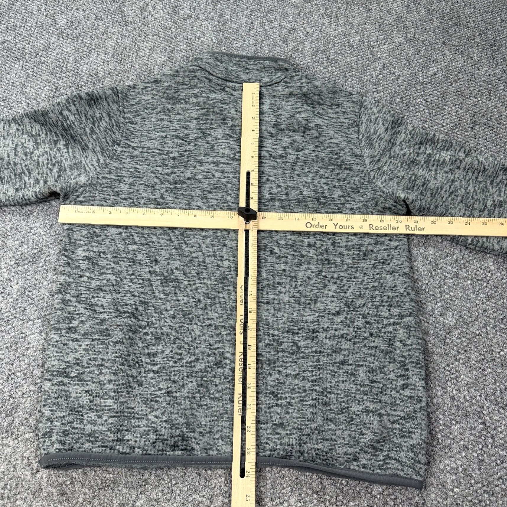 Lands' End Lands' End Sweater Mens M Gray Quarter Snap Mock Neck Fleece Pockets Warm Size US M / EU 48-50 / 2 - 7 Thumbnail