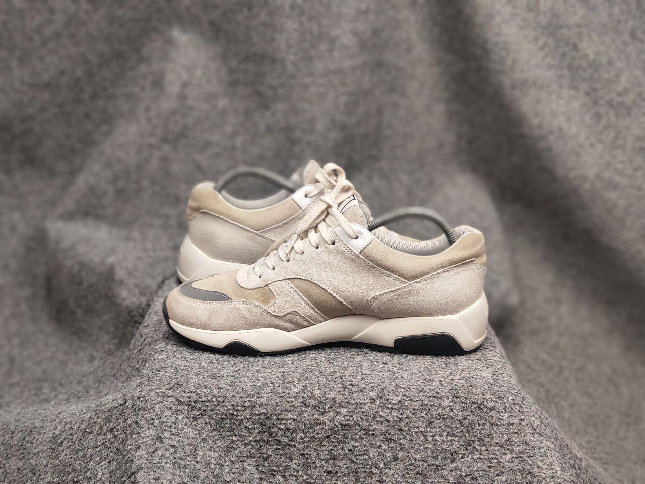 Z Zegna Z Zegna Design Suede Leather Beige low top Lace Up Sneakers Size US 9.5 / EU 42-43 - 15 Thumbnail
