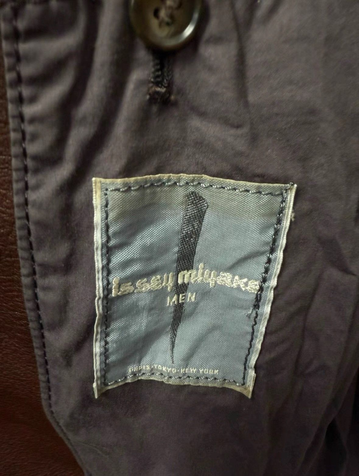 Issey Miyake Issey Miyake Early Leather Short Wide Jacket Size US L / EU 52-54 / 3 - 8 Thumbnail