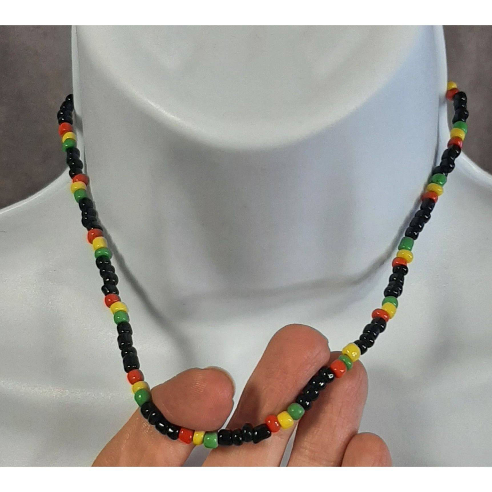 Other Vintage 90s Rasta-Inspired Beaded Necklace Size ONE SIZE - 3 Thumbnail