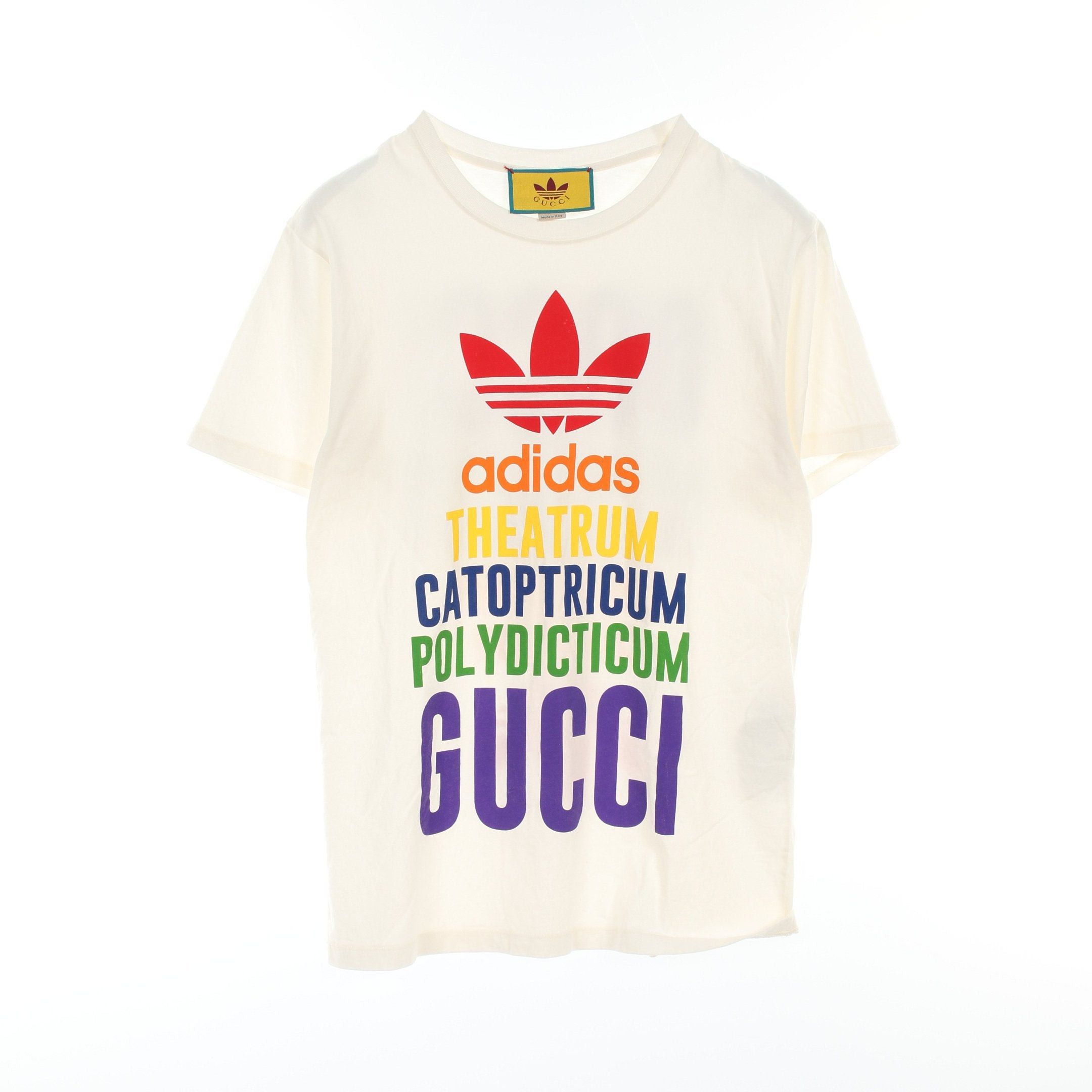 Gucci Gucci * Adidas Trefoil T-Shirt Crew Neck Cotton White Multicolor