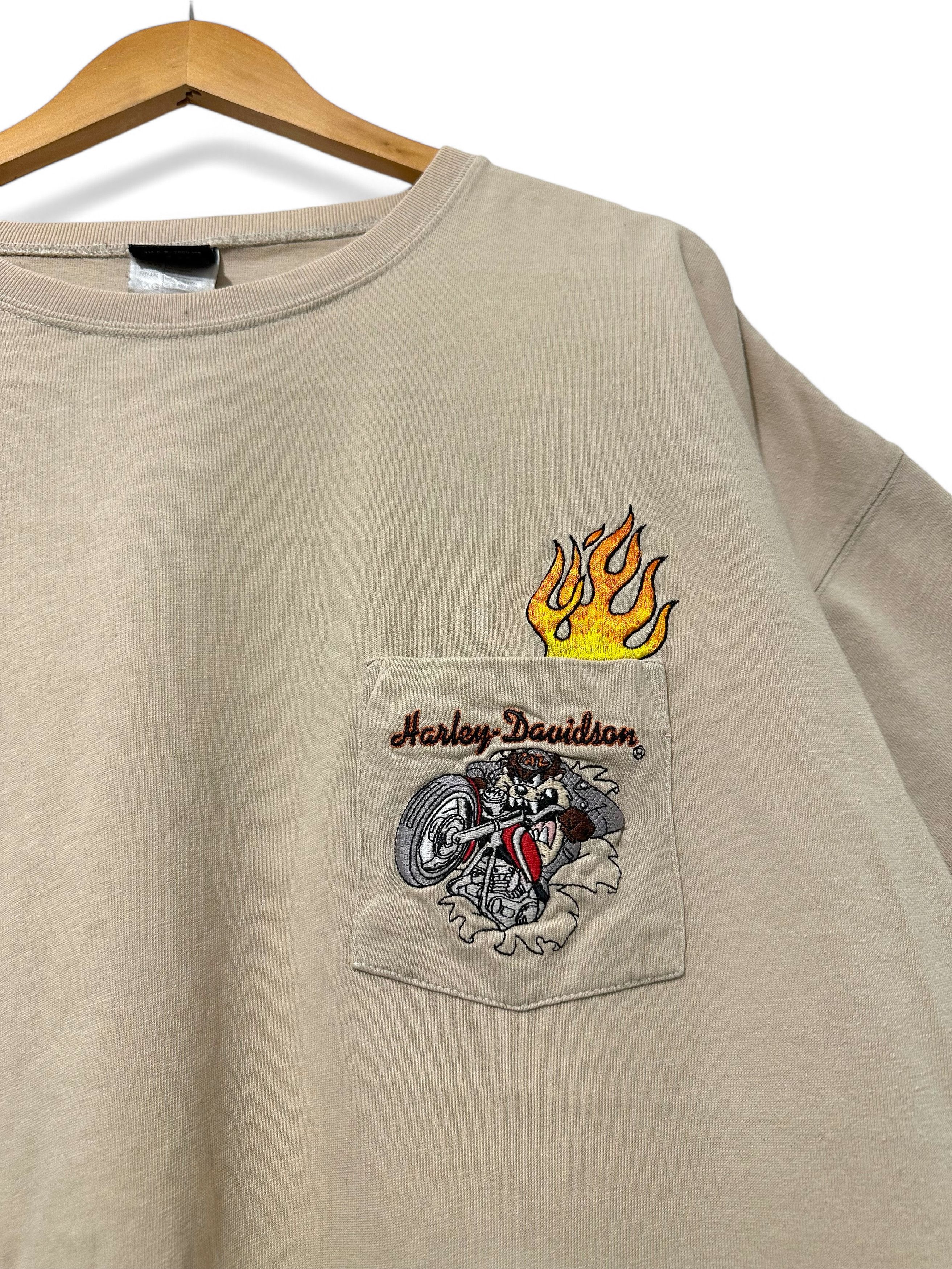 Harley Davidson × Warner Bros Vintage 2000 Harley Davidson Warner Brothers T-shirt Size US XXL / EU 58 / 5 - 2 Thumbnail