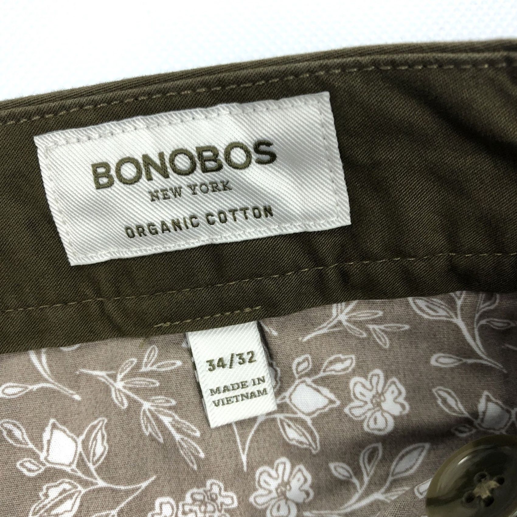 Bonobos BONOBOS Men's 34x32 Slim Fit Dark Olive Organic Cotton Chino Pants NWT Size US 34 / EU 50 - 5 Thumbnail