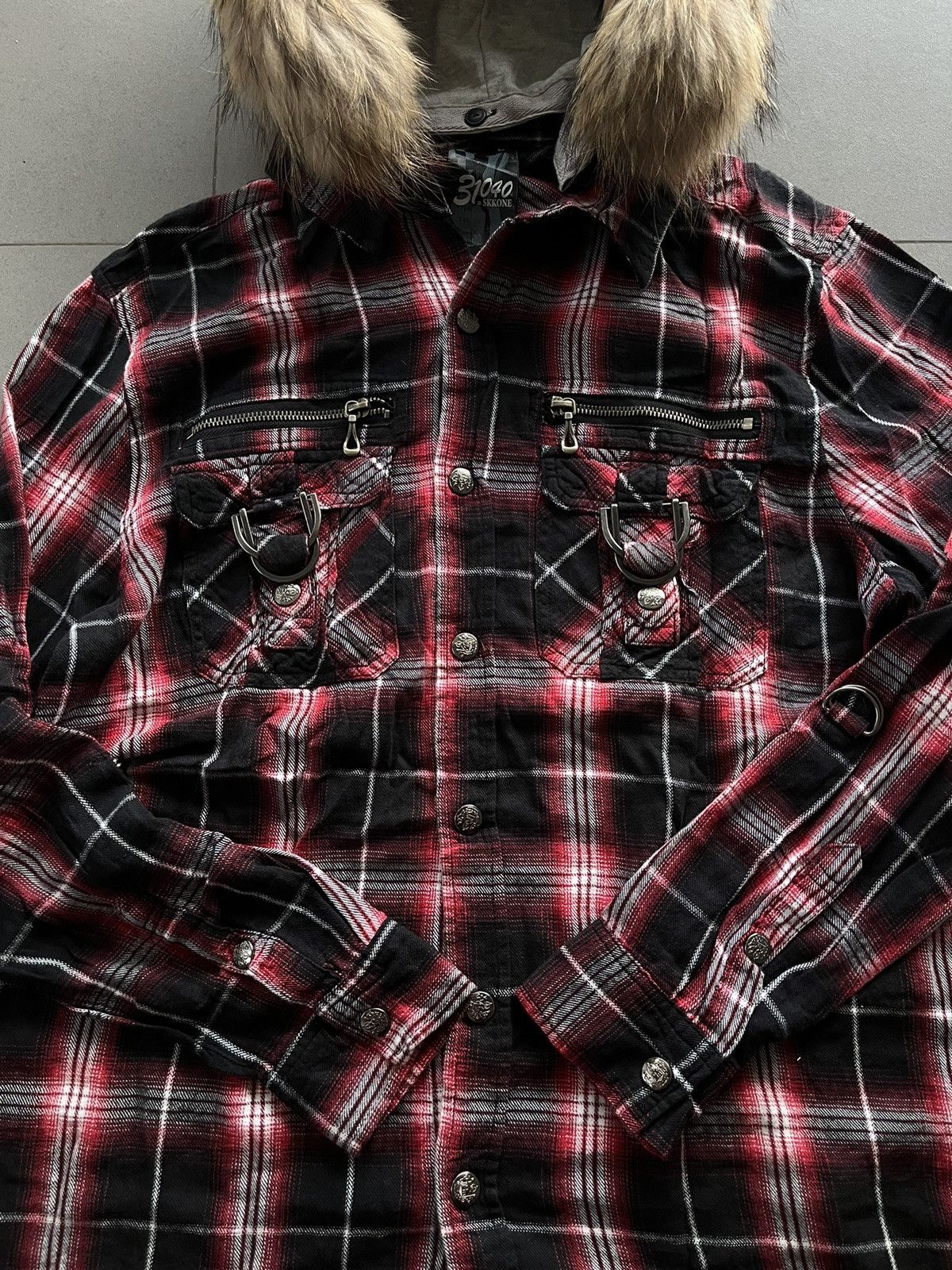 If Six Was Nine × Japanese Brand × Le Grande Bleu (L.G.B.) Japanese~31040=Skkone Double Layer FurHoodie ifsix Lgb Style Size US L / EU 52-54 / 3 - 6 Thumbnail
