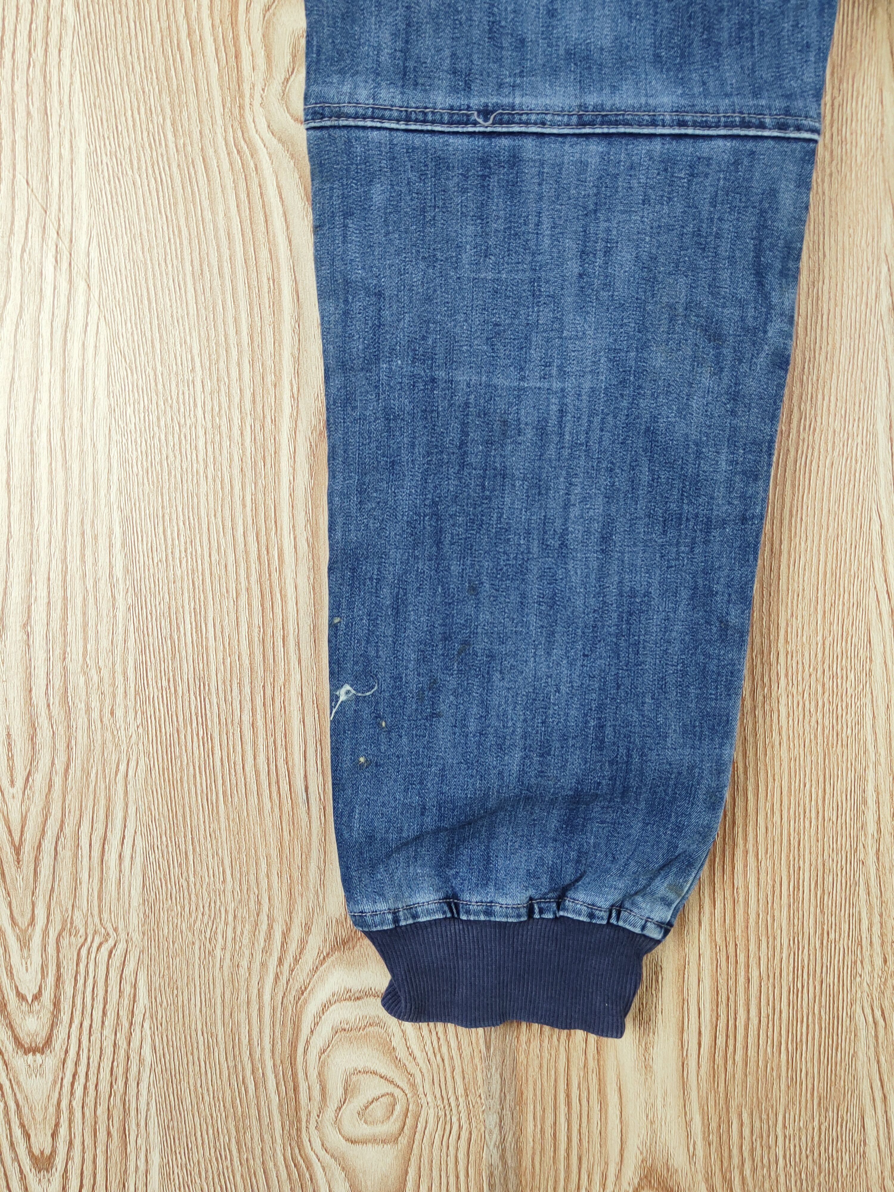 Japanese Brand TORA Blue Distressed vintage dirty Ripped Joggers #S2770 Size US 33 - 10 Thumbnail