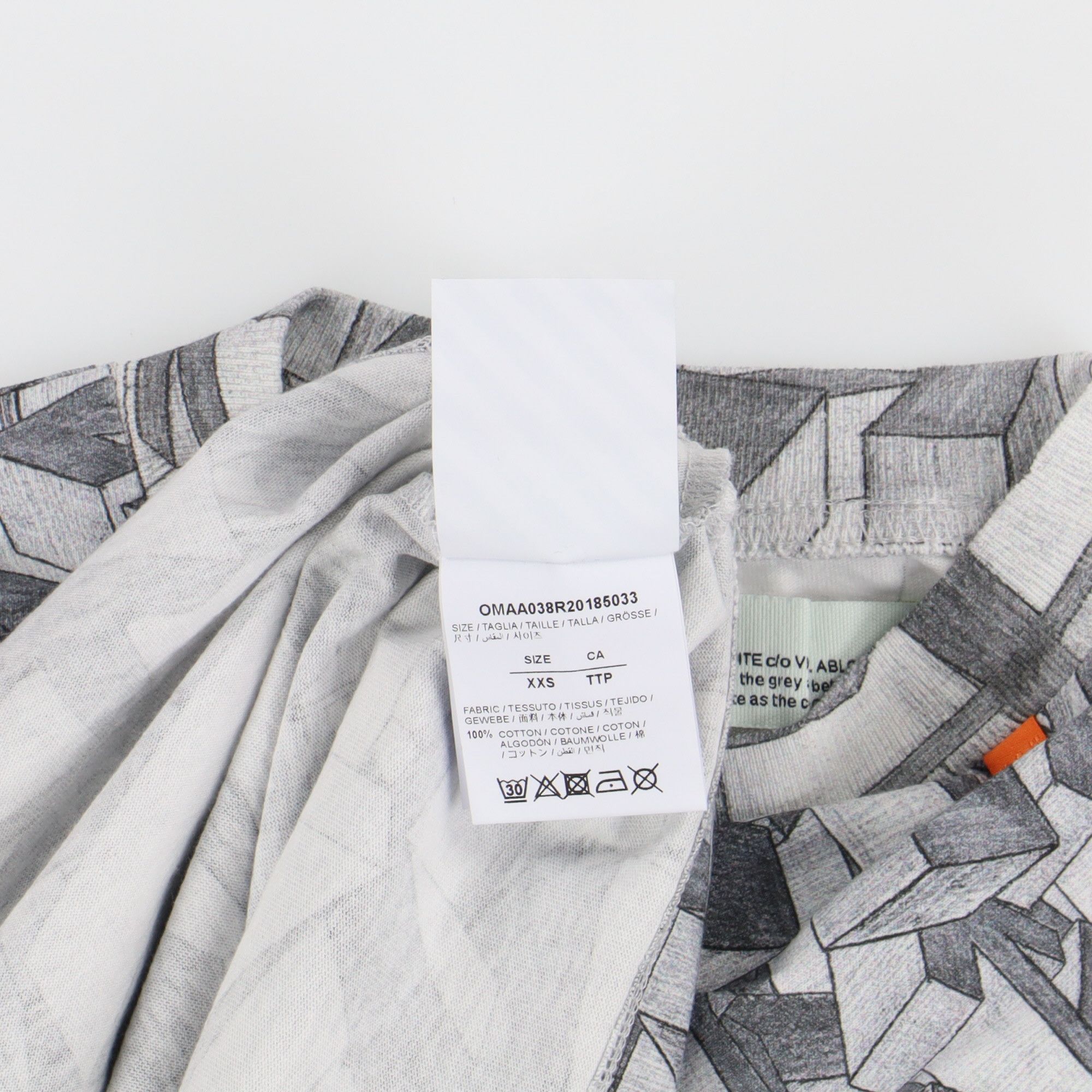 Off-White Grey Arrows Pattern Oversized T-Shirt Size US XXS / EU 40 - 7 Thumbnail