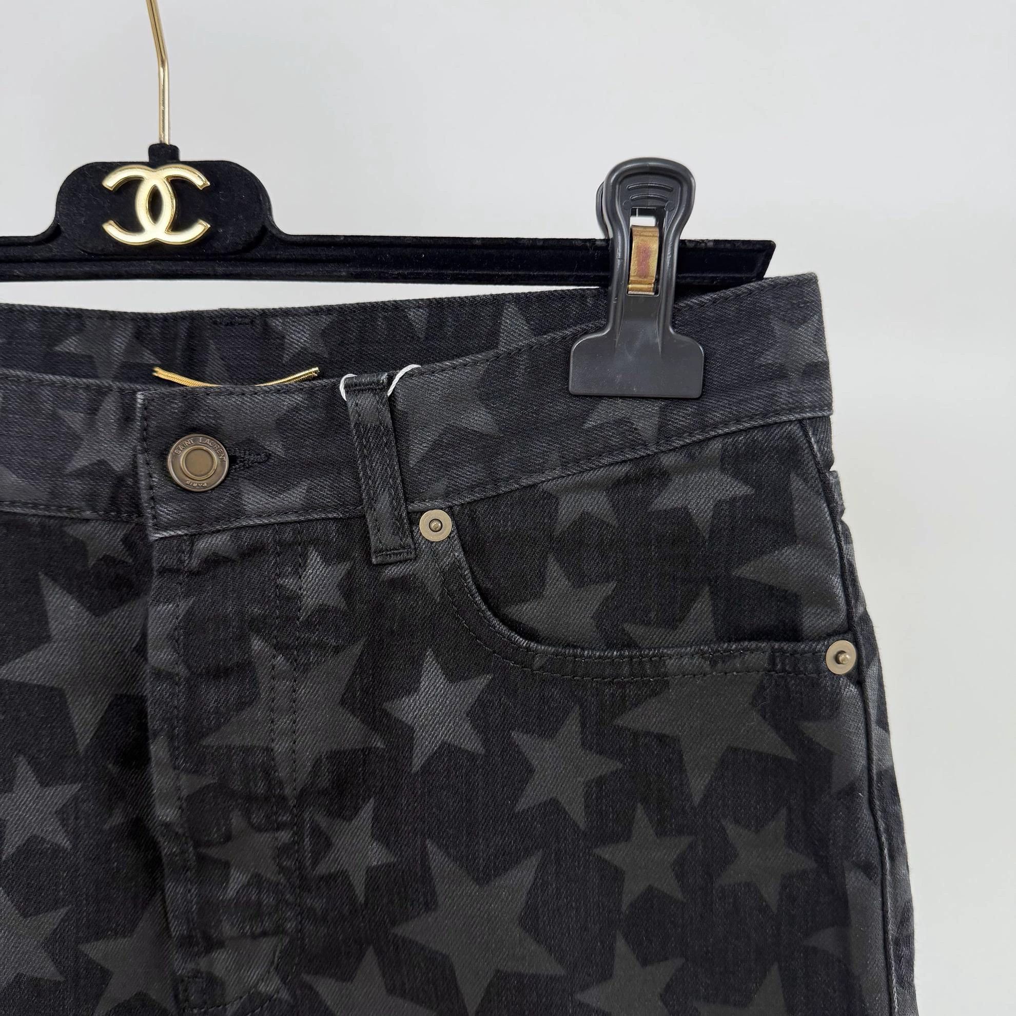 Saint Laurent Paris Saint Laurent Black Star Shorts 27 Size 27" / US 4 / IT 40 - 3 Thumbnail