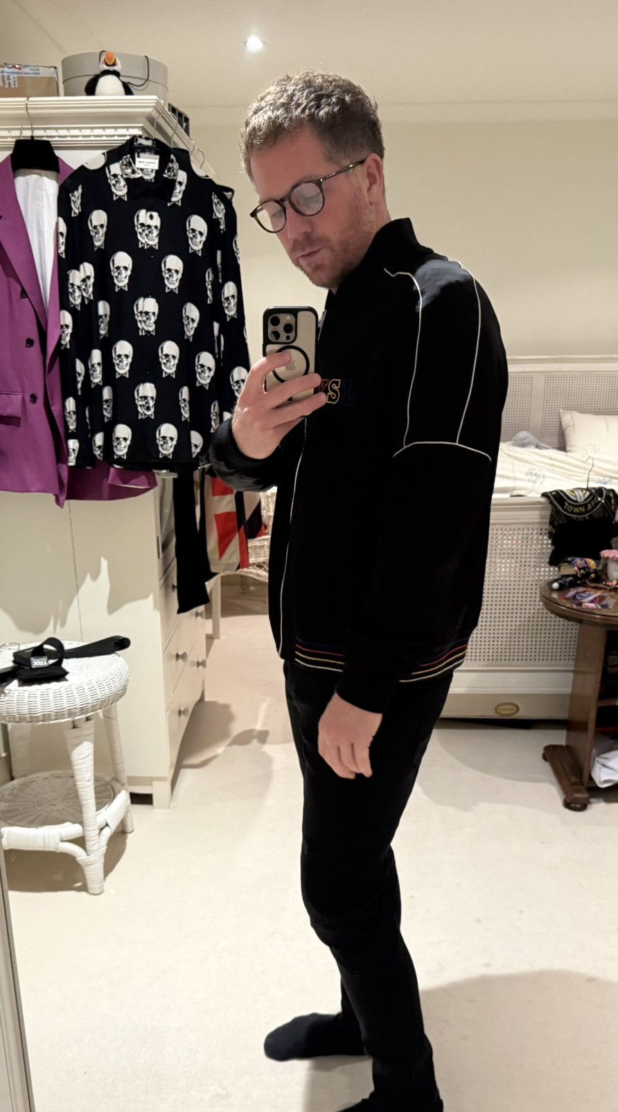 Saint Laurent Paris FW21 Saint Laurent YSL logo black bomber teddy jacket 56 Size US XL / EU 56 / 4 - 5 Thumbnail