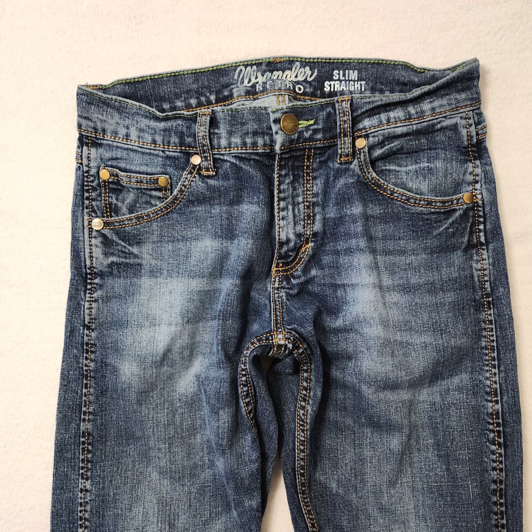 Wrangler Wrangler Retro Jeans Mens Slim Straight 30x32 Blue Denim Cowboy Wrangler Retro Size US 30 / EU 46 - 3 Thumbnail