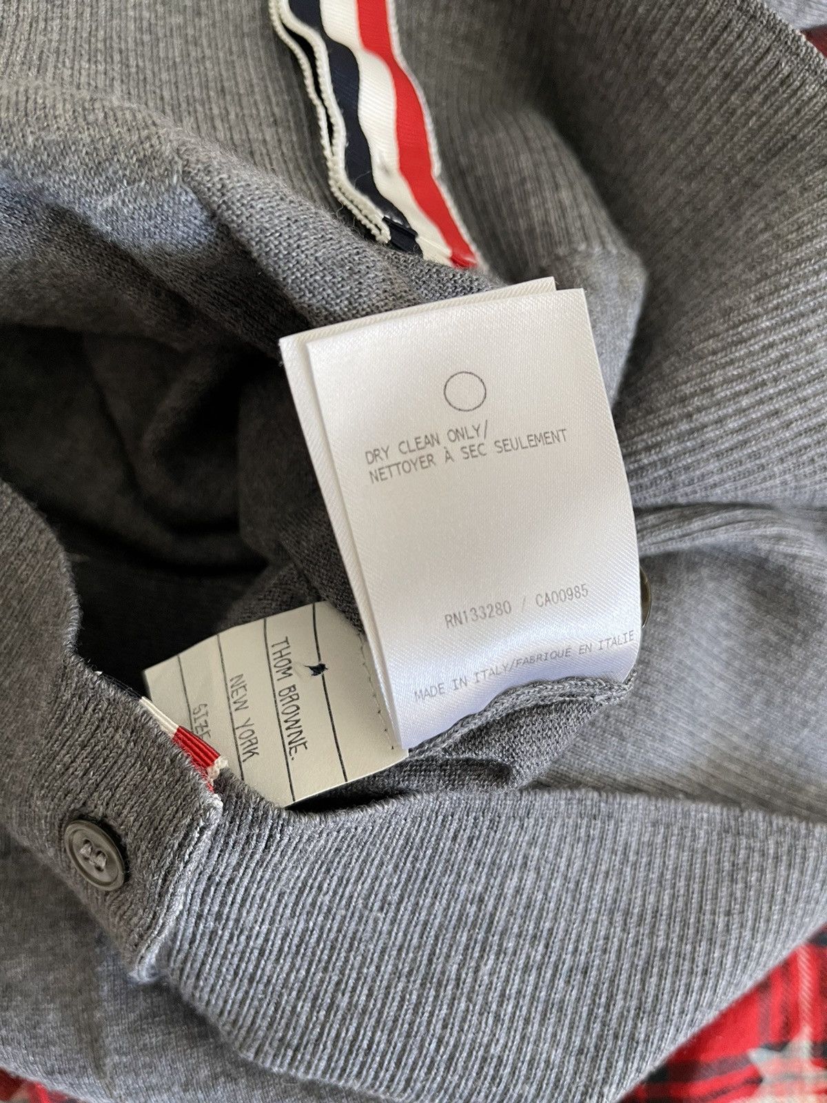 Thom Browne Thom Browne Dark Grey Wool Cardigan Size US M / EU 48-50 / 2 - 5 Thumbnail