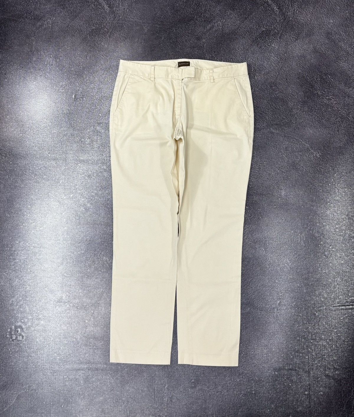 Moncler Vintage Moncler Women’s Straight Fit Cream Pants Trousers Size 34" / US 12 / IT 48 - 1 Thumbnail