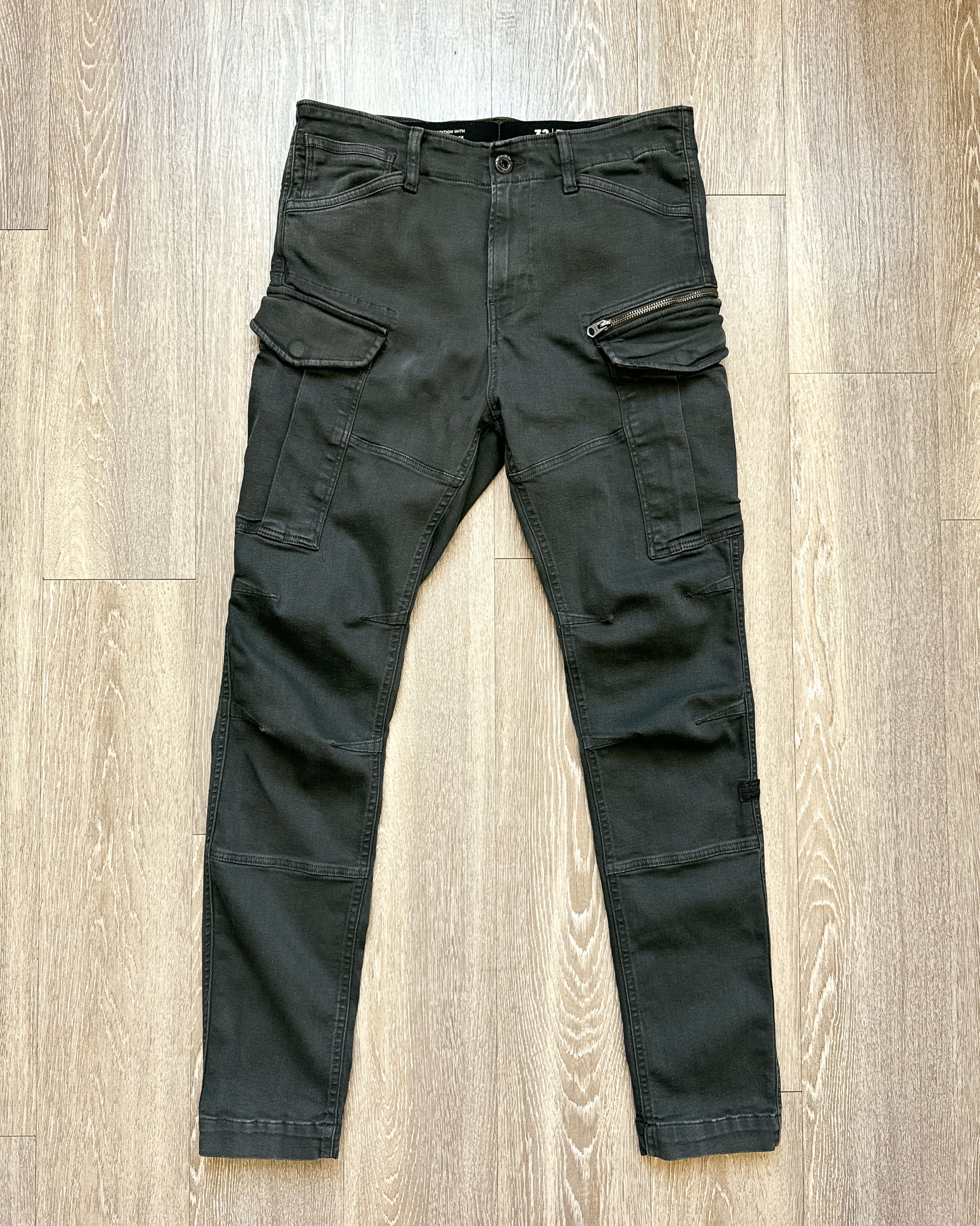 G Star Raw Rovic Zip 3D Tapered Leg Cargo Pant Size 32 Black