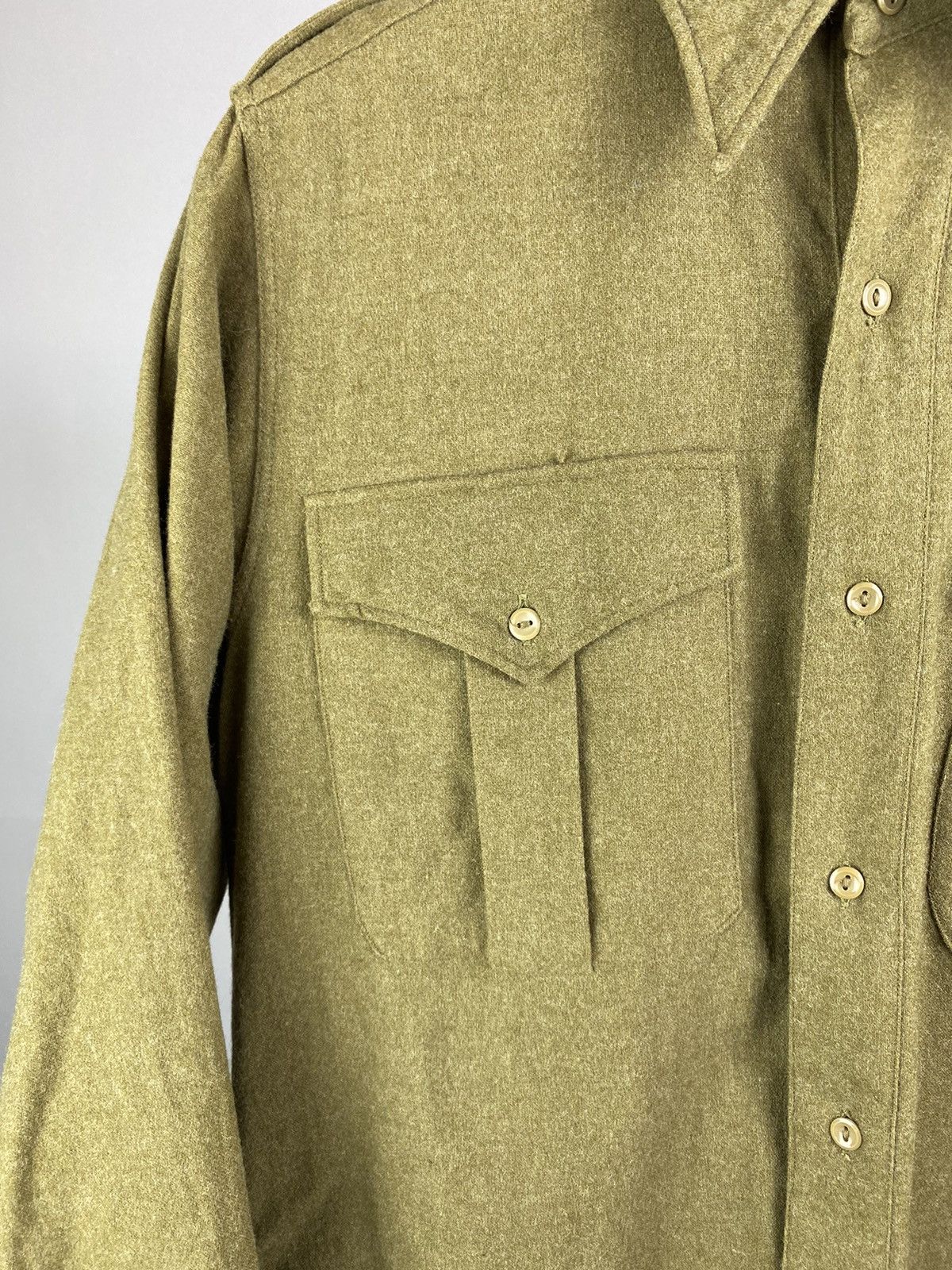 Vintage Vintage 1953 British Army Wool Field Shirt - Size 1 Size US M / EU 48-50 / 2 - 3 Thumbnail