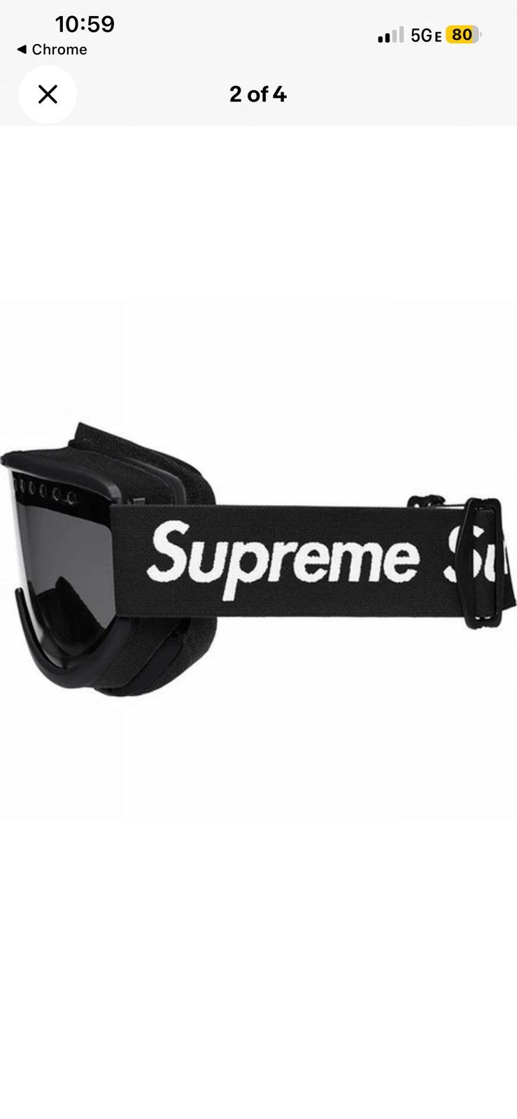 Supreme Supreme X Smith FW15 Ski Snowboard Goggles Black Size ONE SIZE - 2 Thumbnail
