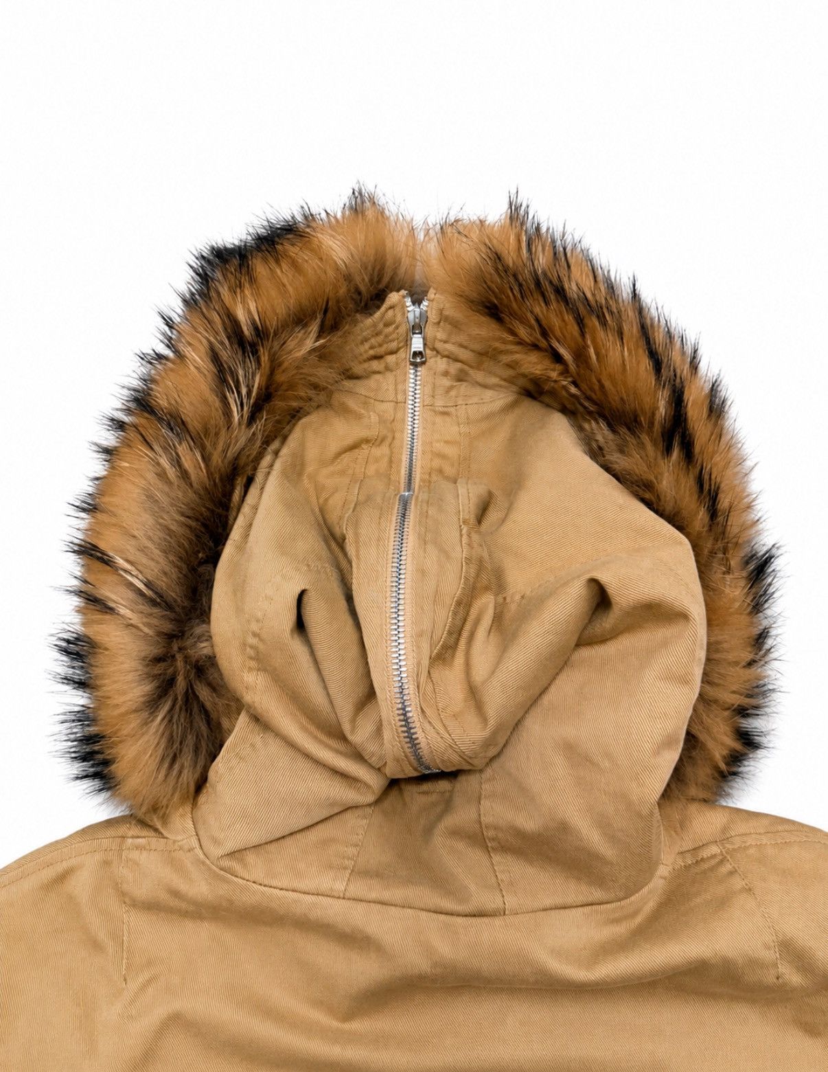 Amiri Amiri Khaki Hooded Fur Bomber Jacket Size L Size US L / EU 52-54 / 3 - 6 Thumbnail
