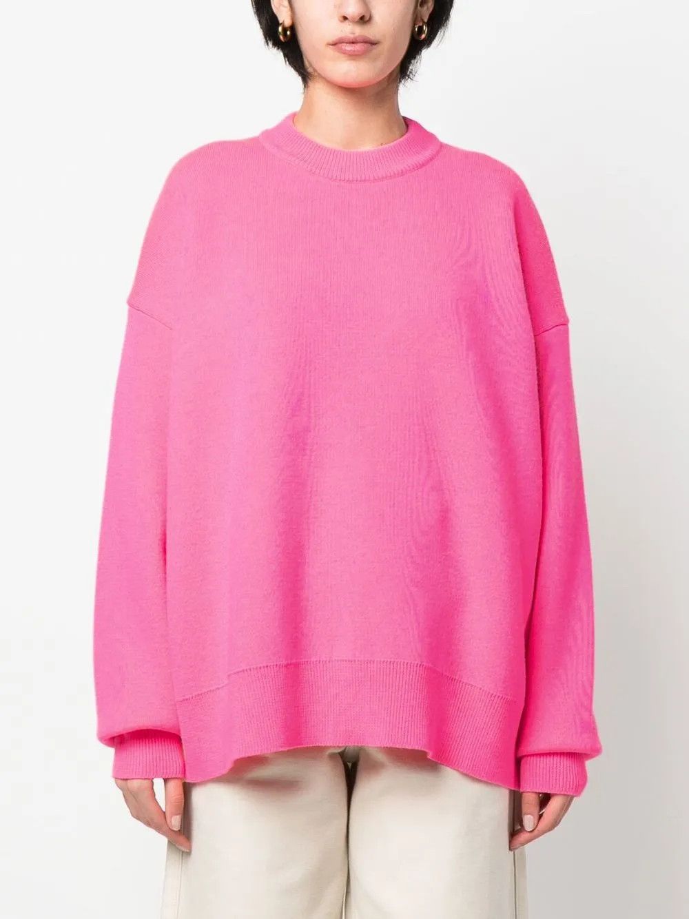 Palm Angels o1y1225 Crewneck Sweater in Fuchsia Size XS / US 0-2 / IT 36-38 - 2 Thumbnail