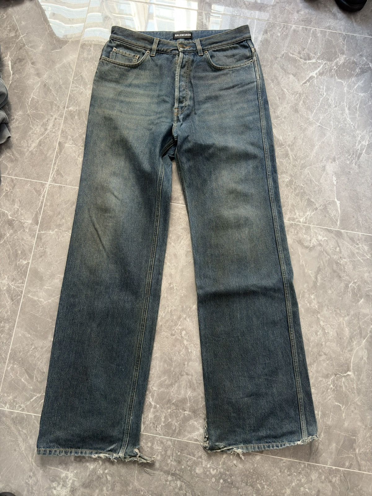 Balenciaga Balenciaga Mud Dye Flare Denim Jeans Size US 30 / EU 46 - 1 Thumbnail