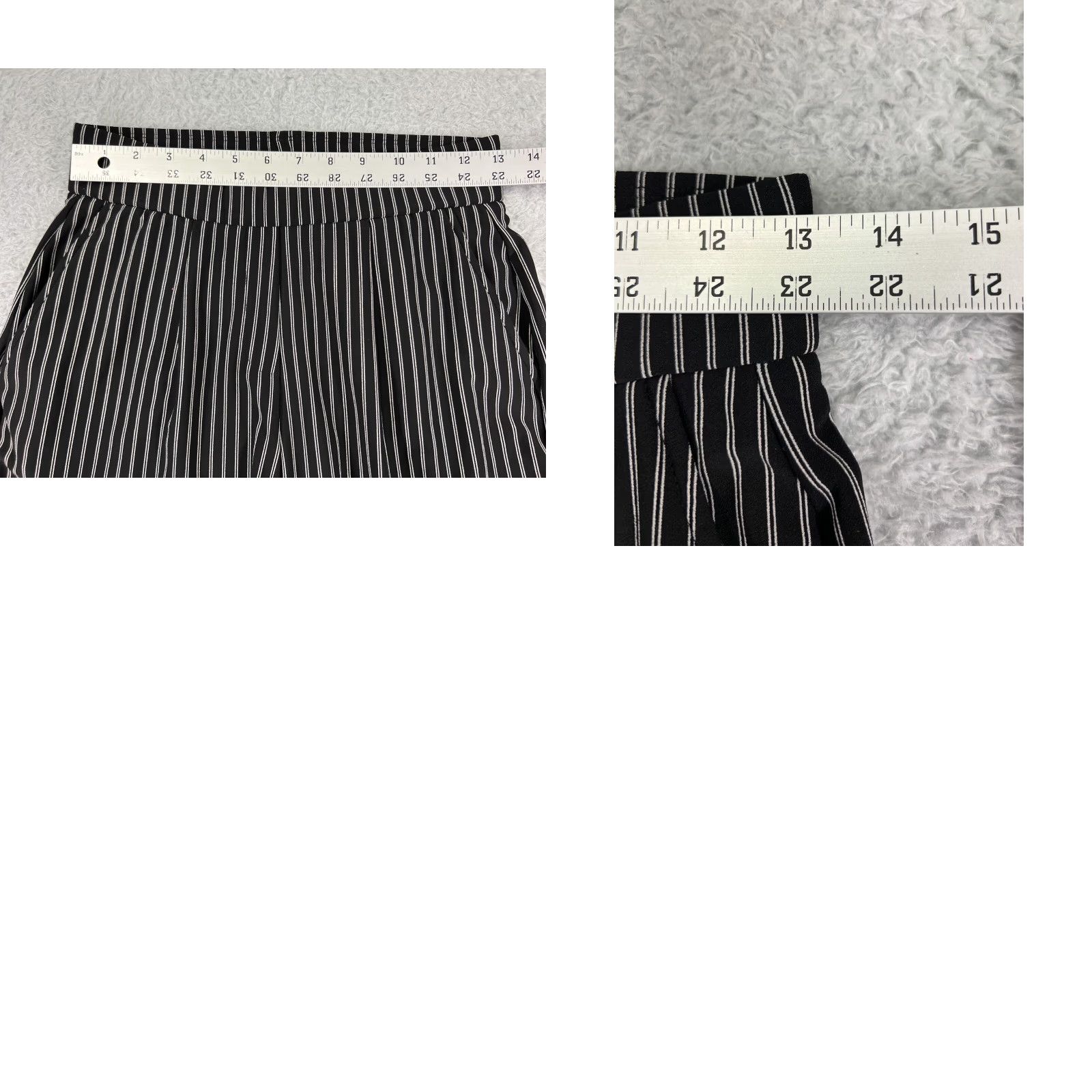 Vintage Hilary Radley Pants Women XS Black White Stripe Pleated Pockets Stretch Size 26" / US 2 / IT 38 - 9 Thumbnail