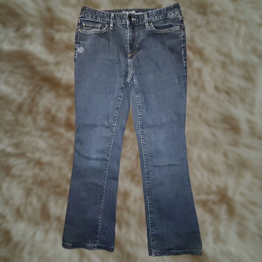 Eddie Bauer Eddie Bauer Jeans Bootcut Women 8 Mid Blue 90s City Nature Regular Inseam 28 Denim Pocket Stretch White Label? Size 30" / US 8 / IT 44 - 1 Thumbnail