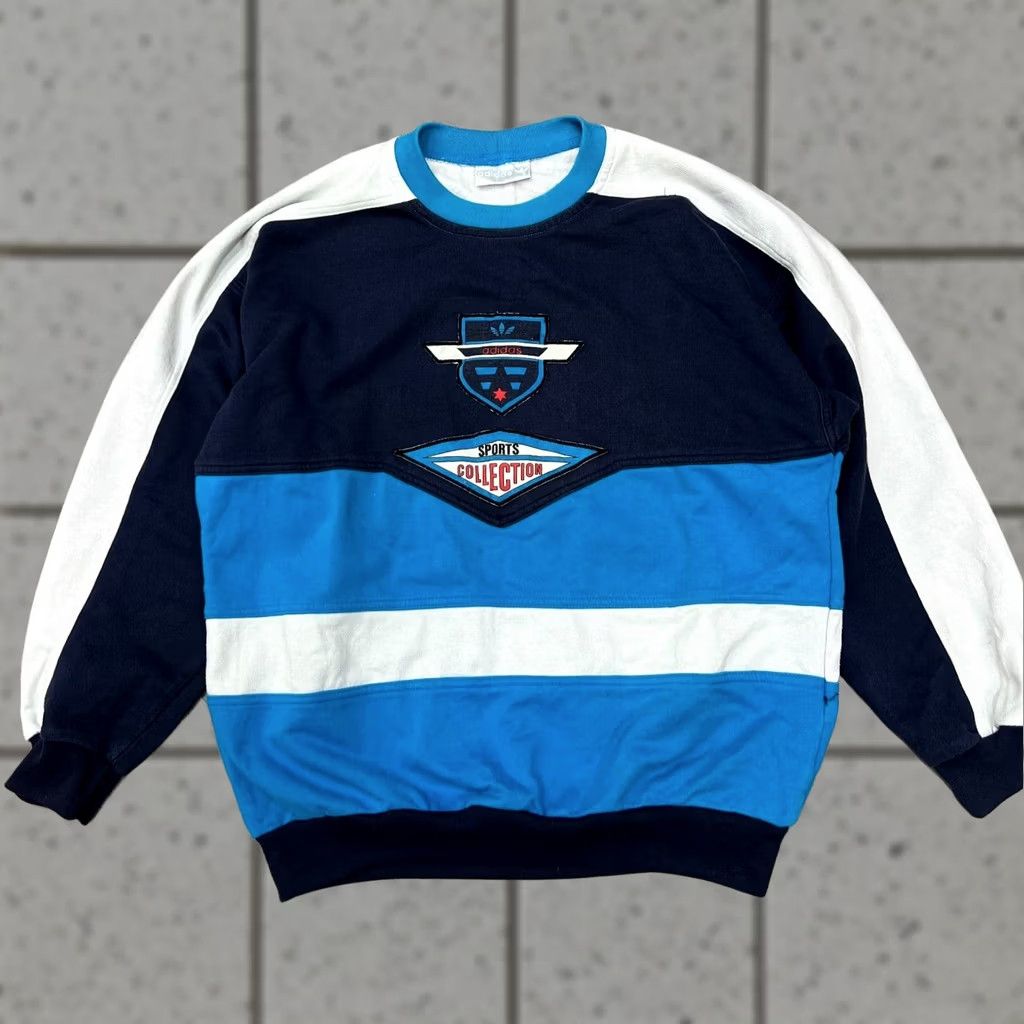 Adidas VINTAGE adidas Sports Collection Crew Neck Sweatshirt Men S Blue Sports Pullover Size US S / EU 44-46 / 1 - 1 Thumbnail
