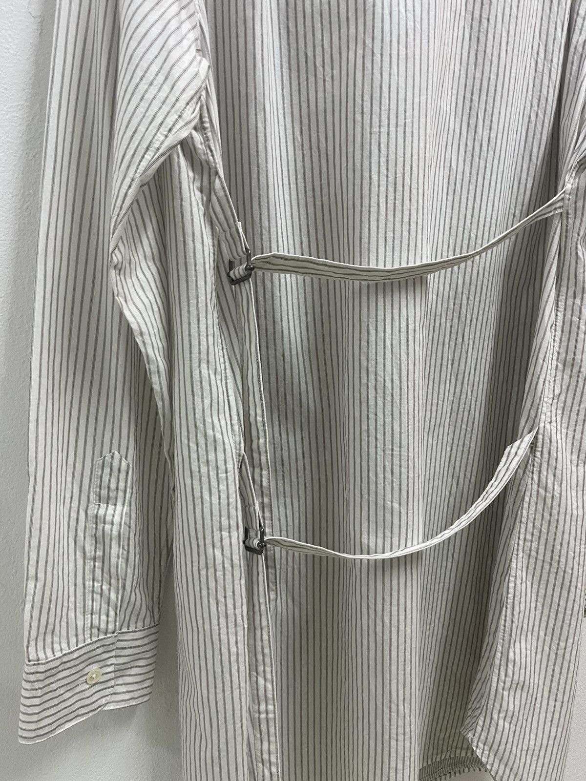 Ann Demeulemeester Double Layered Pinstripe Shirt Dress Size XS / US 0-2 / IT 36-38 - 12 Thumbnail