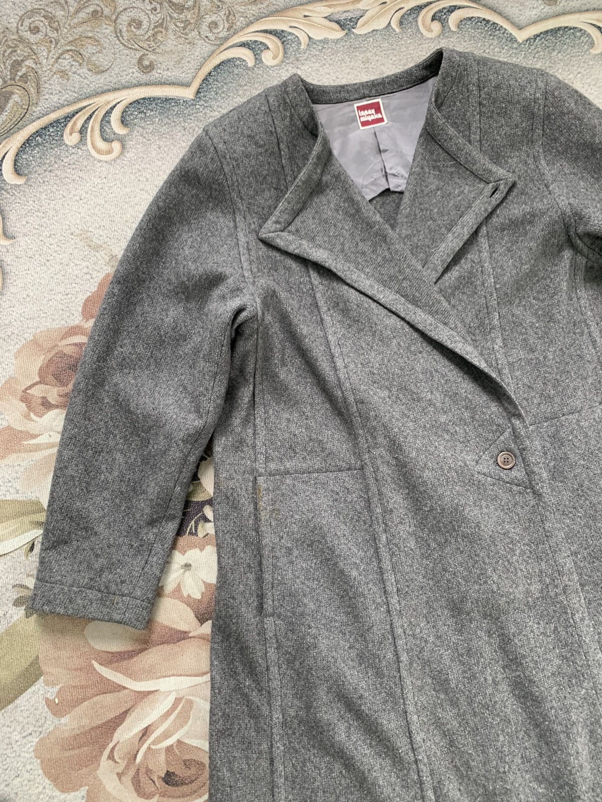 Issey Miyake Vintage 70s Issey Miyake Blend Wool Long Coat Size M / US 6-8 / IT 42-44 - 3 Thumbnail