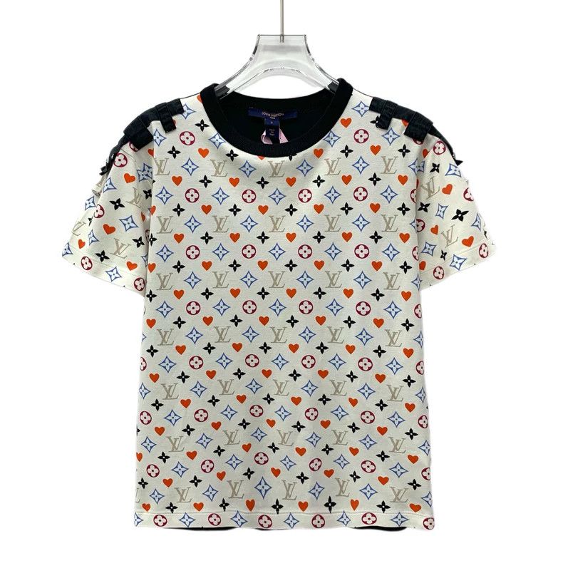 Louis Vuitton Louis Vuitton Color-block logo presbyopic heart print cott Size S / US 4 / IT 40 - 1 Thumbnail