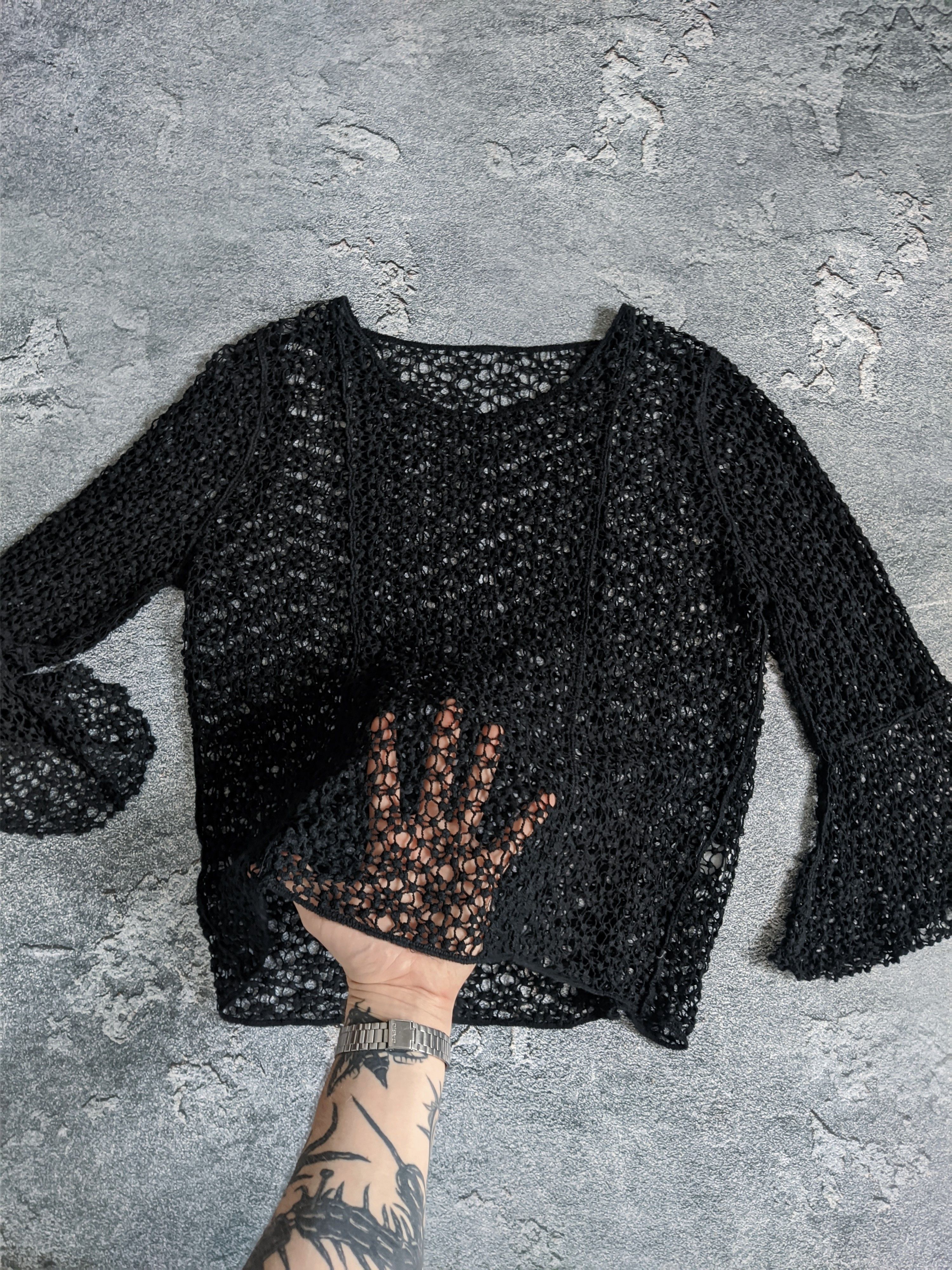 Vintage Avant garde mesh long sleeve gothic y2k Size M / US 6-8 / IT 42-44 - 8 Thumbnail