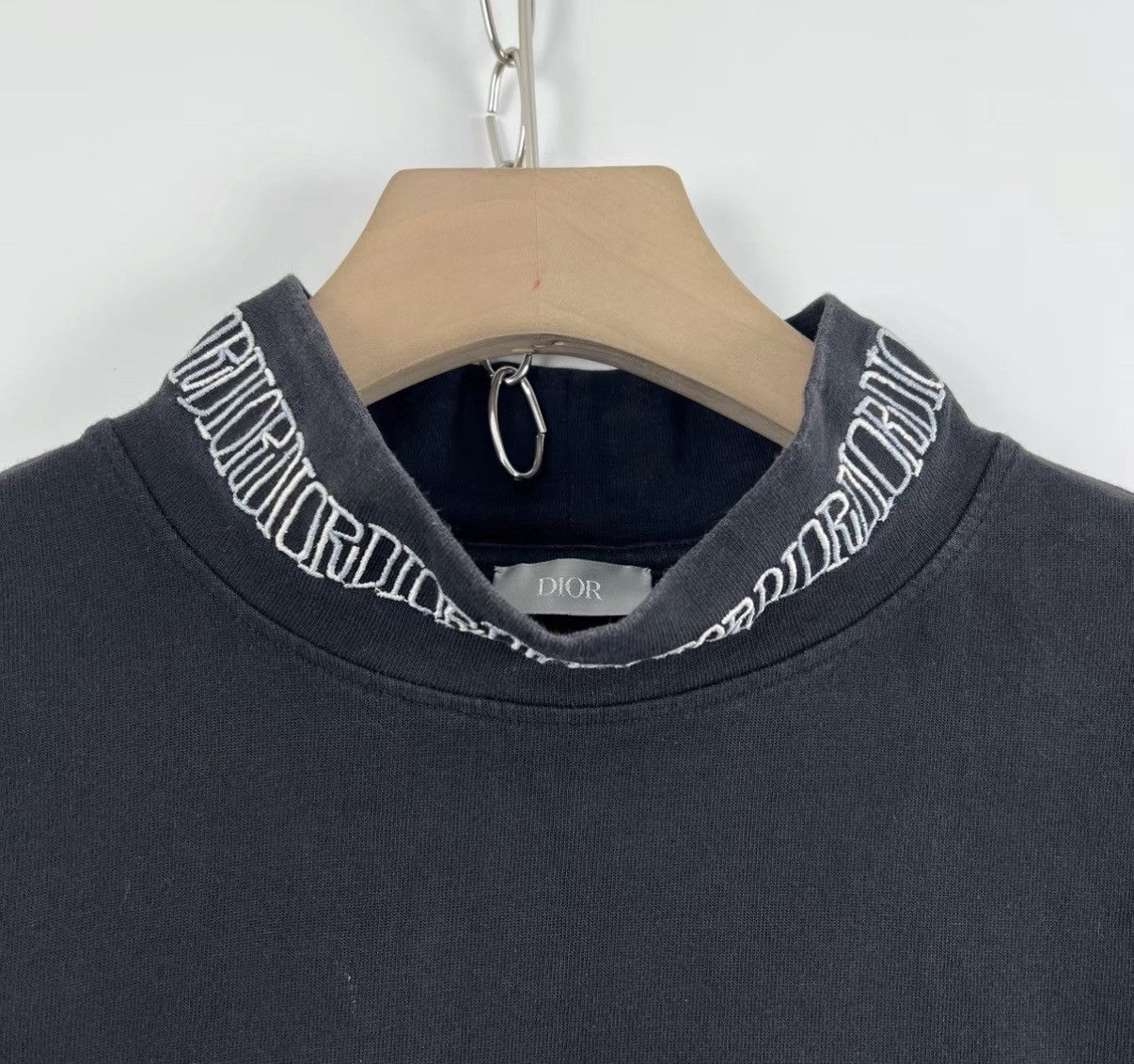 Dior Dior Black High Neck Embroidered Bee Short Sleeve K12 Size US XXS / EU 40 - 4 Thumbnail