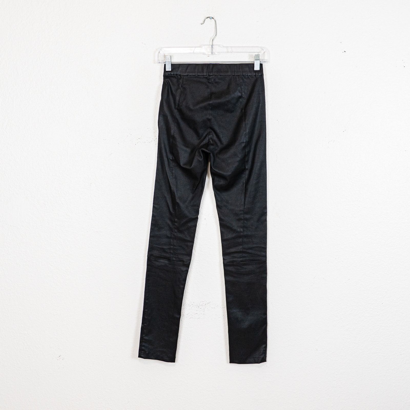 ba&sh BA&SH $795 Quartz Lamb Leather Stretch Leggins Noir Black XS Size 24" / US 00 / IT 34 - 10 Thumbnail