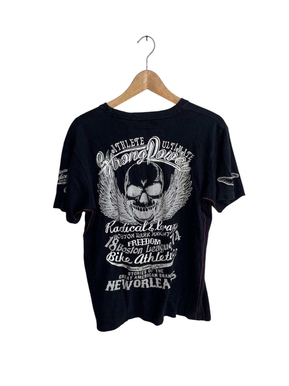 Japanese Brand STEAL! Bike Atheltic Skull Poem Gohtic Tee Punk LGB Size US S / EU 44-46 / 1 - 1 Thumbnail
