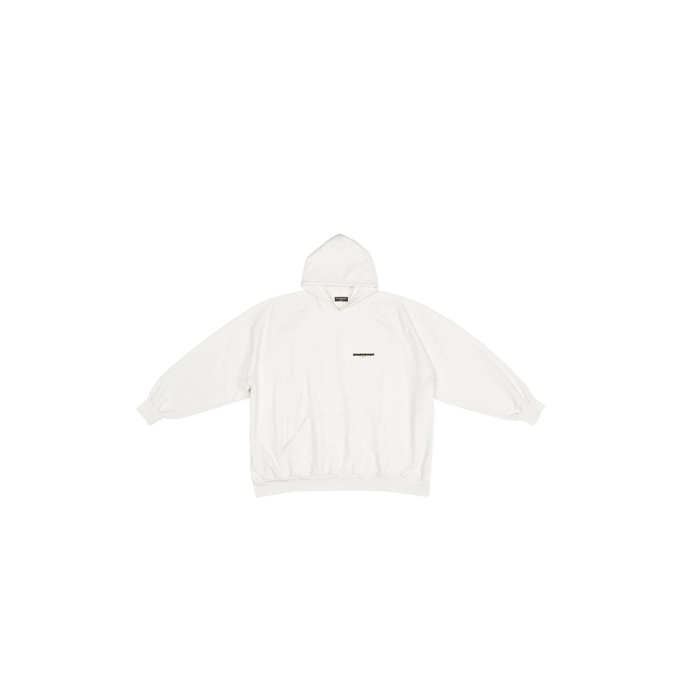 image of Balenciaga O1Mt1Gz0524 Strike 1917 Oversized Hoodies In White, Men's (Size XS)