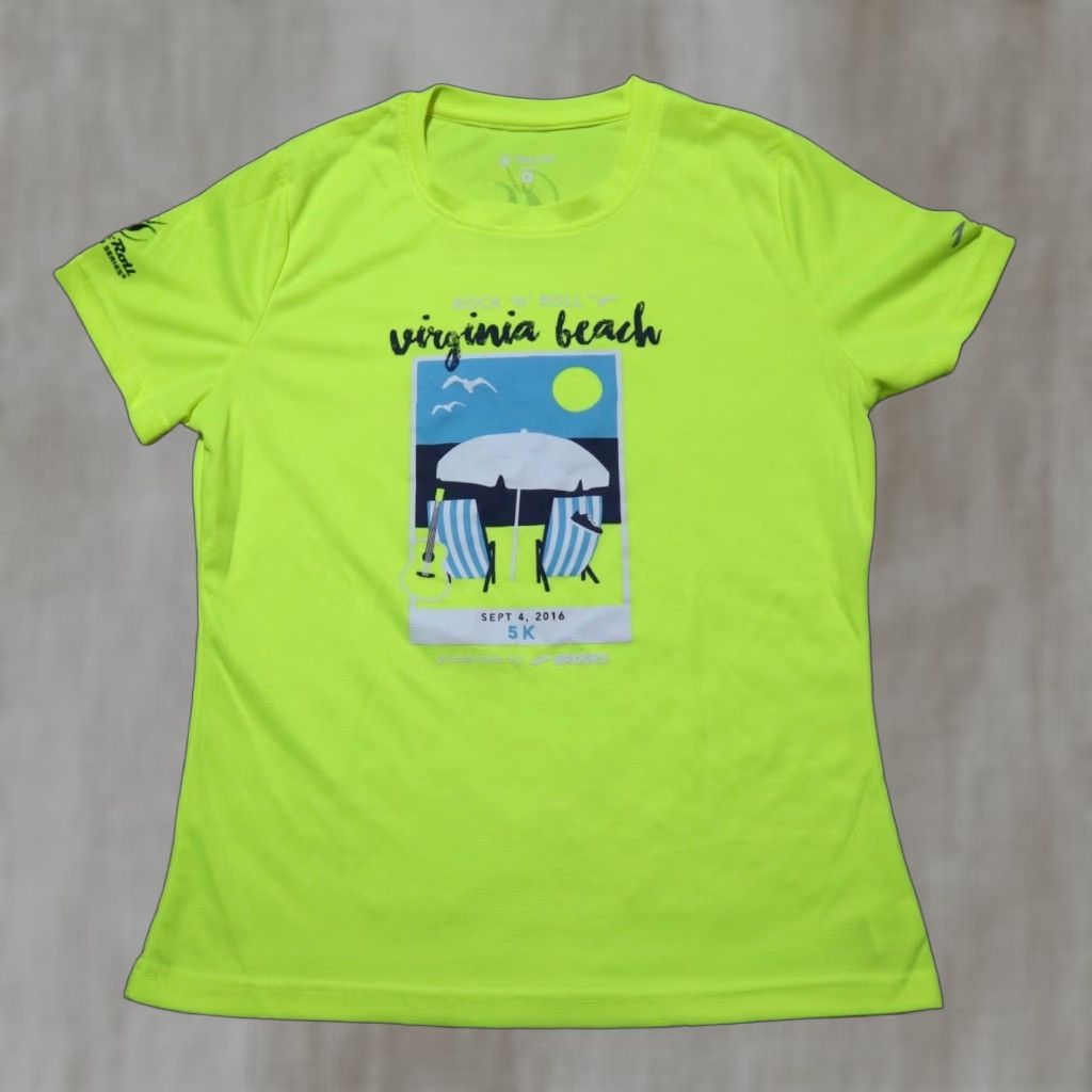 Brooks VINTAGE Virginia Beach VA Green T-Shirt Running 5K Summer Spring Fall Adult Medium Cotton Logo Mens Size US M / EU 48-50 / 2 - 1 Thumbnail