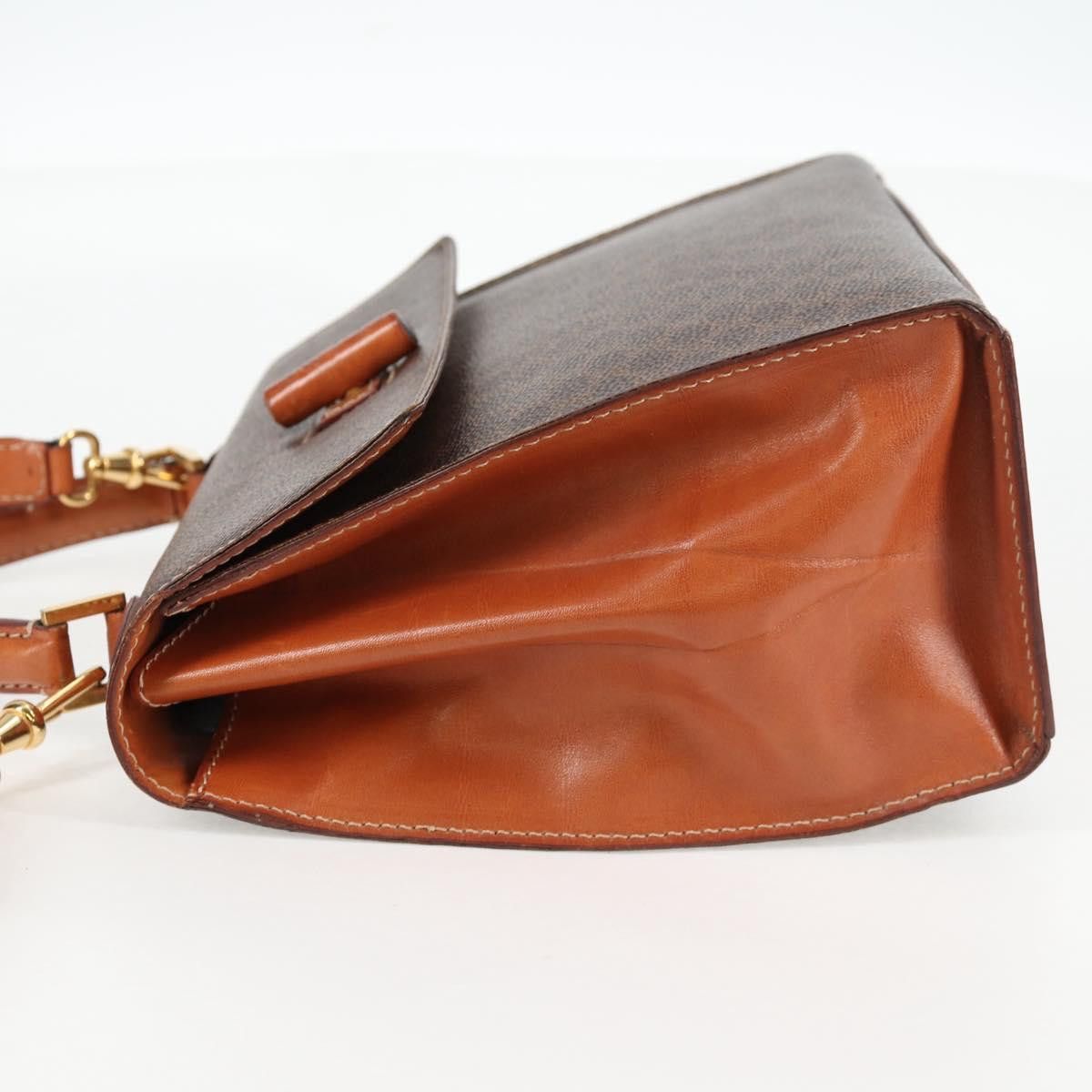 Celine CELINE Macadam Canvas Hand Bag Pvc Leather Brown Gold Size ONE SIZE - 4 Thumbnail