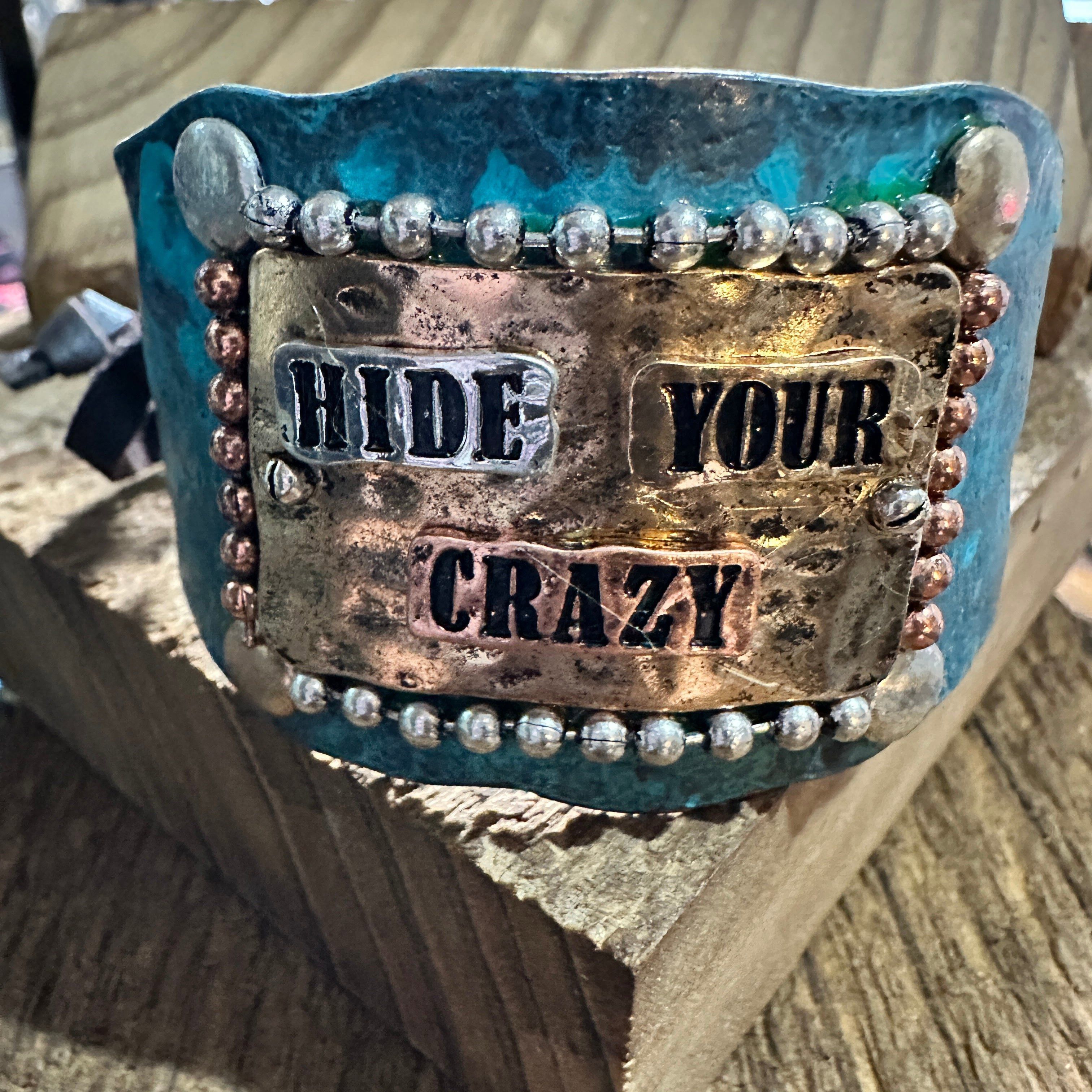 Other Hide Your Crazy Patina Western Bracelet Cuff with Adjustable Size ONE SIZE - 1 Thumbnail