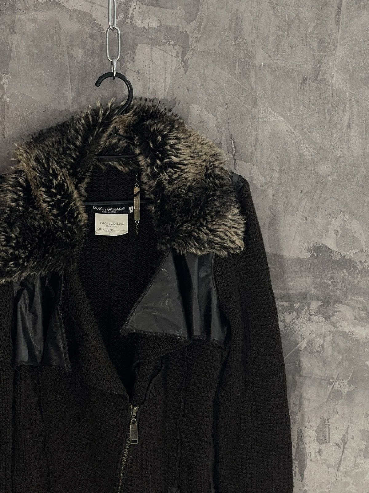 Dolce & Gabbana × If Six Was Nine × Japanese Brand Vintage D&G Dolce & Gabbana Long Faux Fur Y2K Sweater Size L / US 10 / IT 46 - 5 Thumbnail