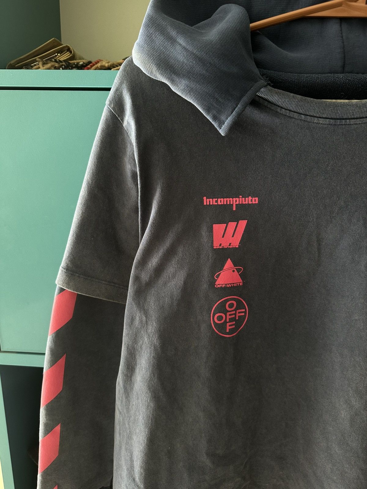 Off-White Mariana De Silva Diagonal Stripe Hoodie