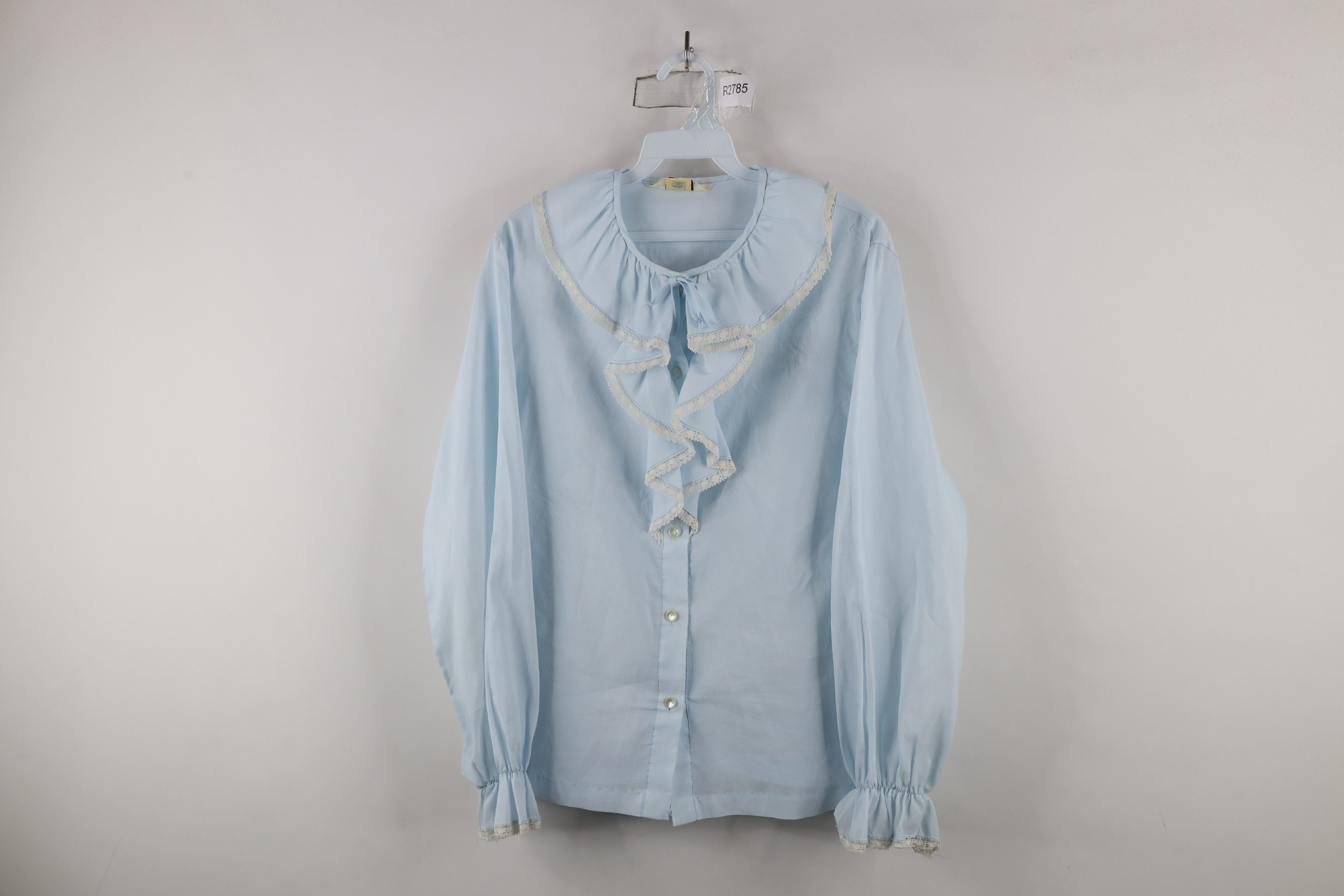 Vintage Vintage 70s Country Primitive Prairie Frill Button Shirt USA Size XXL / US 16-18 / IT 52-54 - 1 Thumbnail
